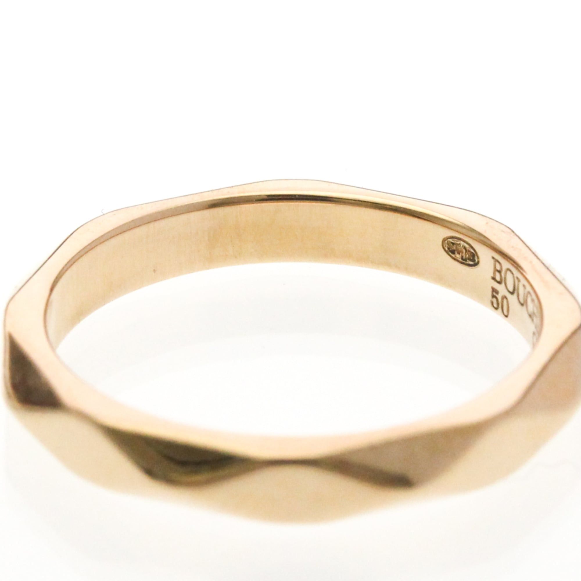 Other Boucheron Faceted Ring With 1 Diamond Pink Gold (18K) Fashion Diamond Band Ring Pink Gold Size ONE SIZE - 7 Thumbnail