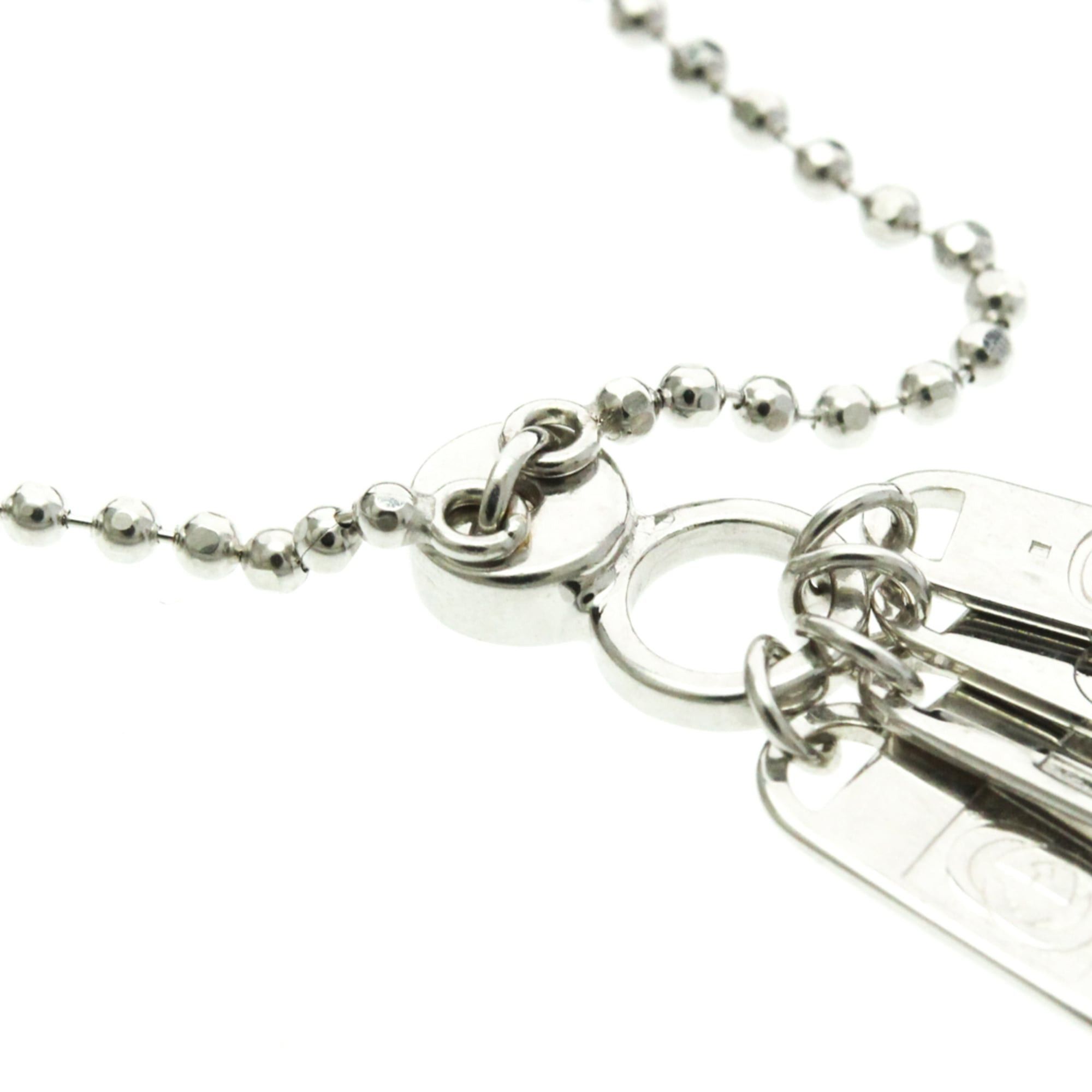 Gucci Gucci Plate Tag Diamond Necklace White Gold (18K) Diamond Men,Women Fashion Pendant Necklace (Silver) Size ONE SIZE - 9 Thumbnail