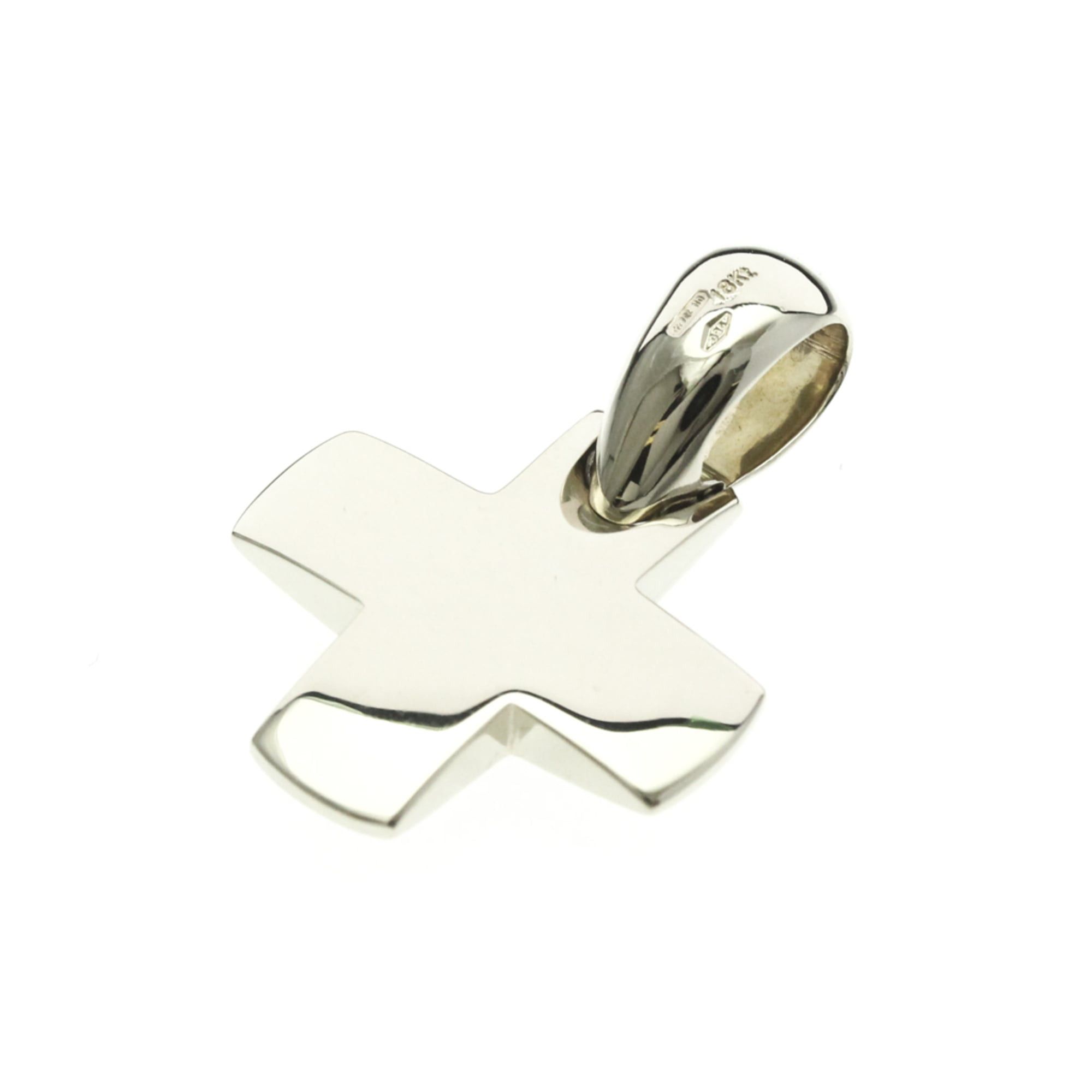 Pomellato Pomellato Cross Top Charm White Gold (18K) No Stone Men,Women Fashion Pendant Necklace (Silver) Size ONE SIZE - 2 Thumbnail