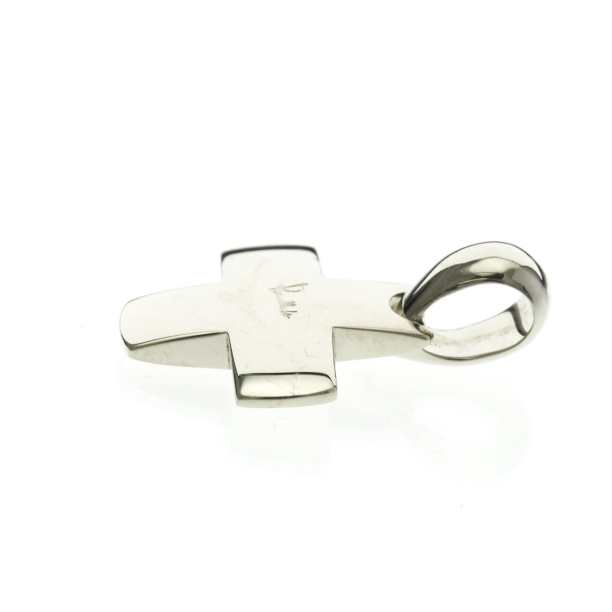 Pomellato Pomellato Cross Top Charm White Gold (18K) No Stone Men,Women Fashion Pendant Necklace (Silver) Size ONE SIZE - 4 Thumbnail