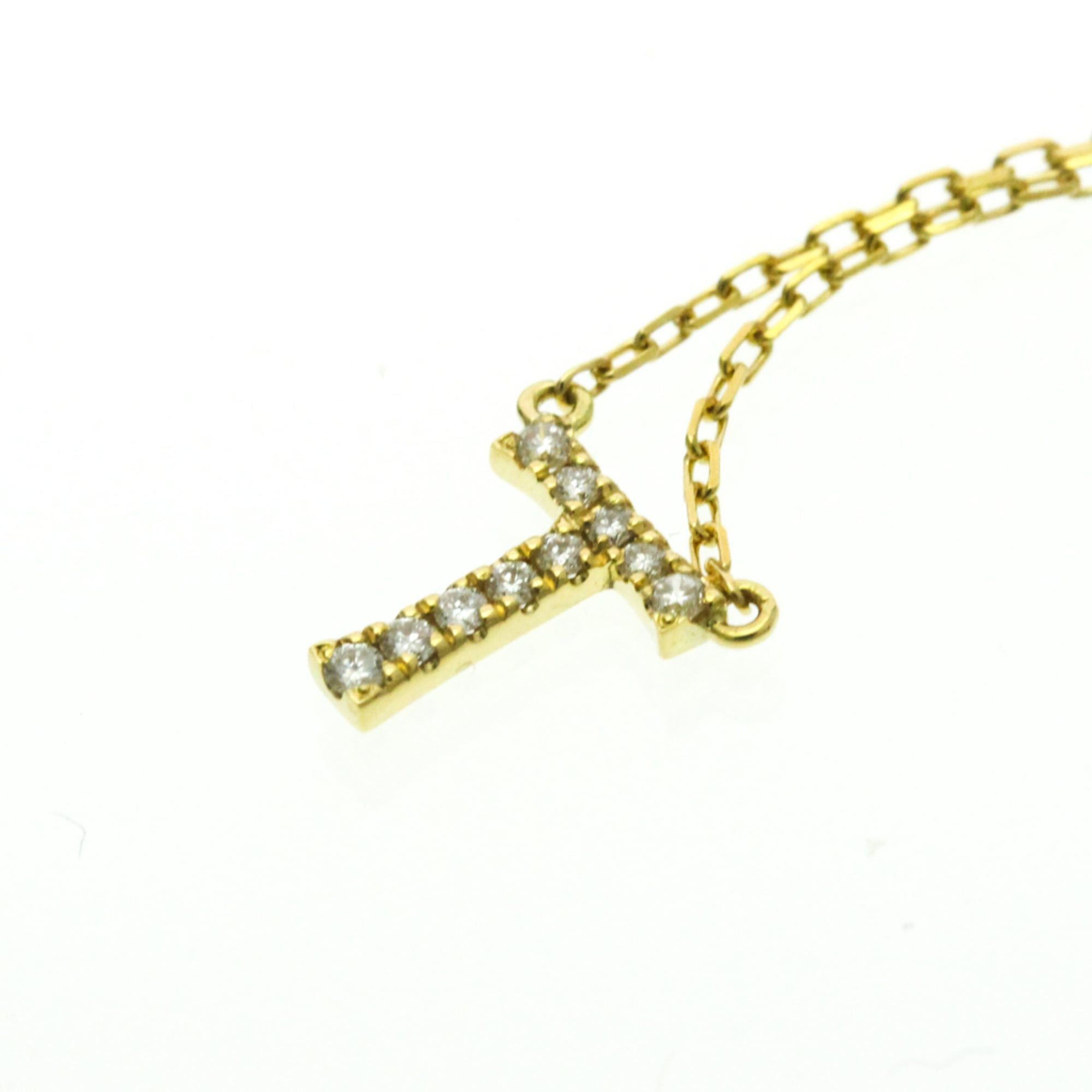 Other AHKAH Initial "T" Diamond Necklace Yellow Gold (18K) Diamond Men,Women Fashion Pendant Necklace Carat/0.04 (Gold) Size ONE SIZE - 7 Thumbnail