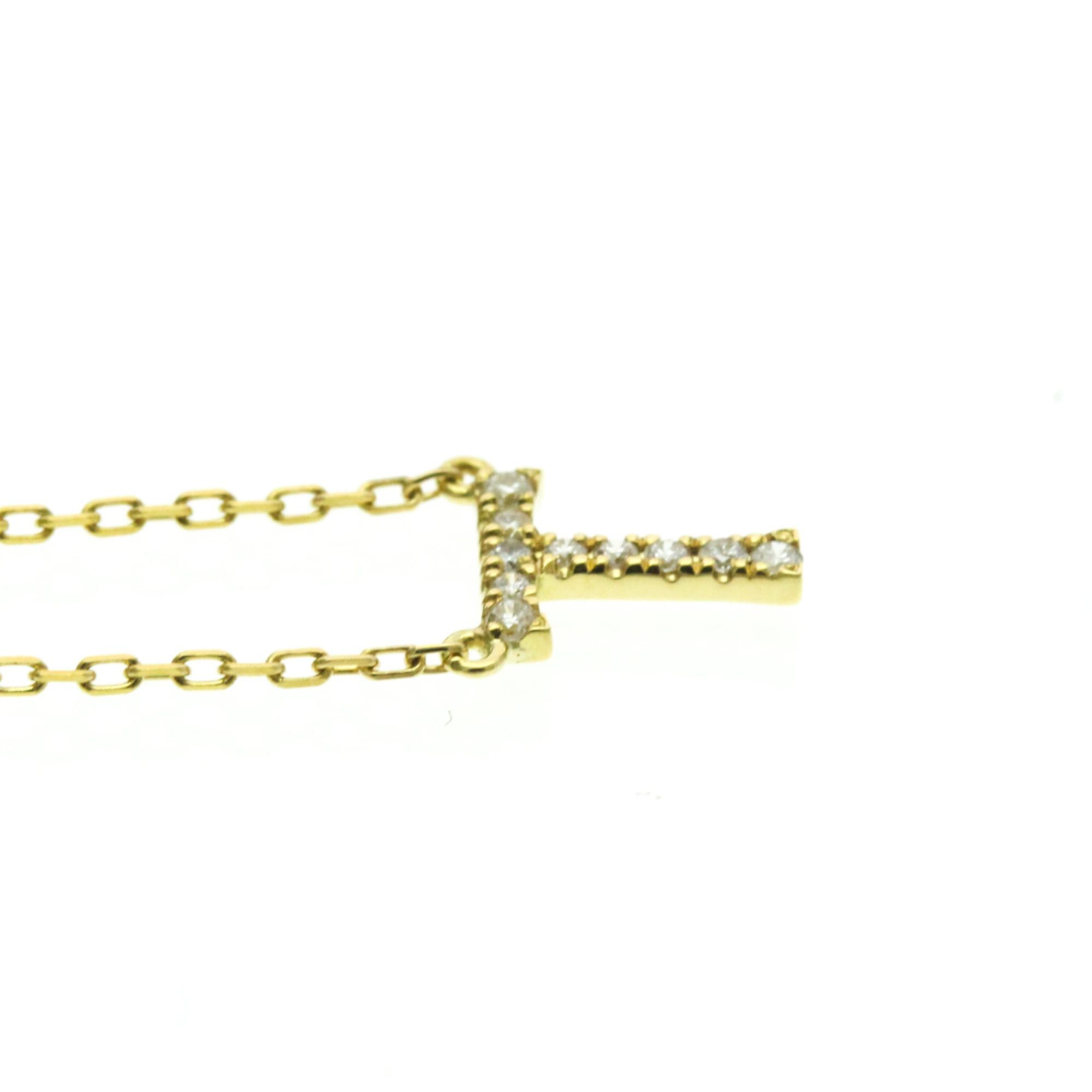 Other AHKAH Initial "T" Diamond Necklace Yellow Gold (18K) Diamond Men,Women Fashion Pendant Necklace Carat/0.04 (Gold) Size ONE SIZE - 5 Thumbnail