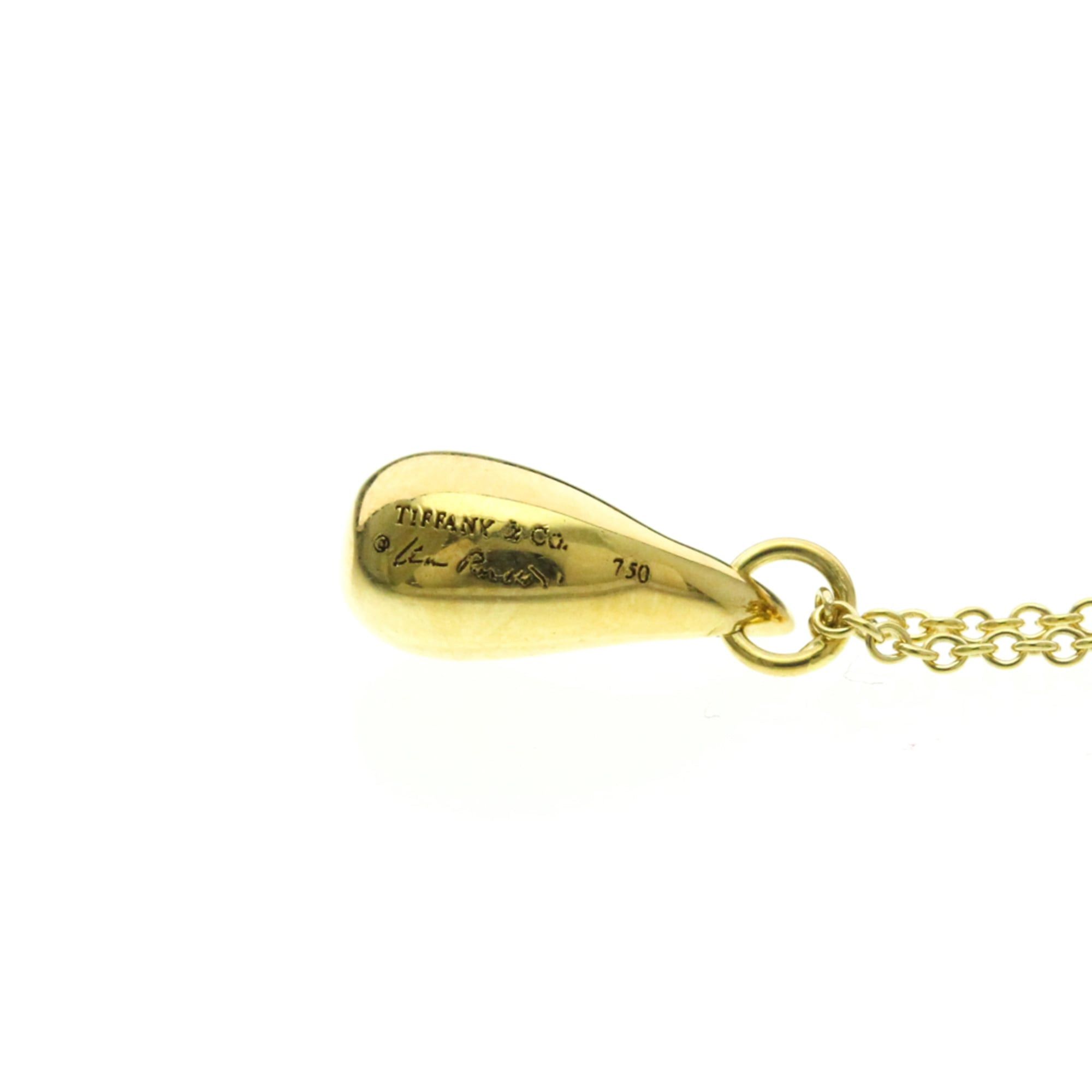 Tiffany & Co. Tiffany Teardrop Necklace Yellow Gold (18K) No Stone Men,Women Fashion Pendant Necklace (Gold) Size ONE SIZE - 3 Thumbnail