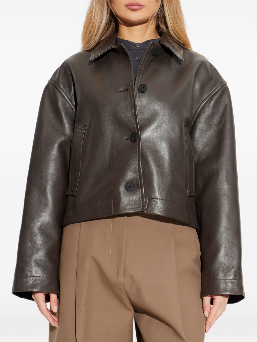 Studio Nicholson HAIN LEATHER JACKET Size XL / US 12-14 / IT 48-50 - 5 Thumbnail
