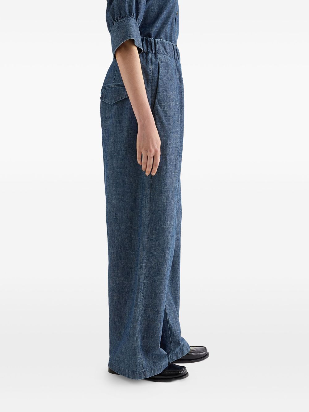Jil Sander COTTON WIDE-LEG TROUSERS Size 25" / US 0 / IT 36 - 4 Thumbnail