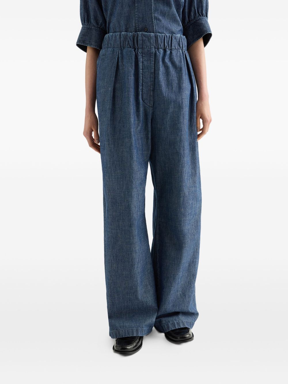Jil Sander COTTON WIDE-LEG TROUSERS Size 25" / US 0 / IT 36 - 2 Thumbnail
