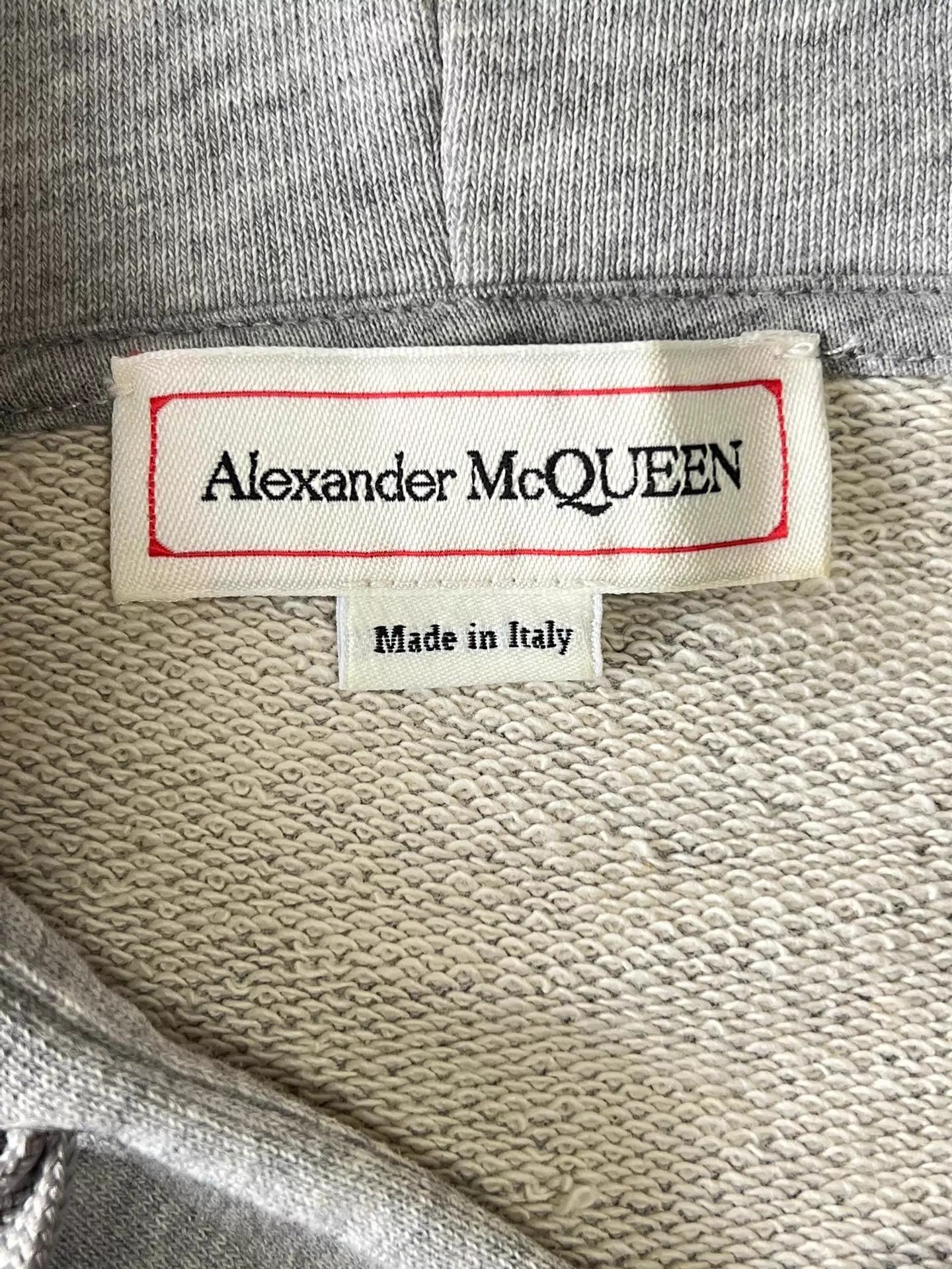 Alexander McQueen Gray Graphic Hoodie with Drawstrings - Size M Size US M / EU 48-50 / 2 - 5 Thumbnail