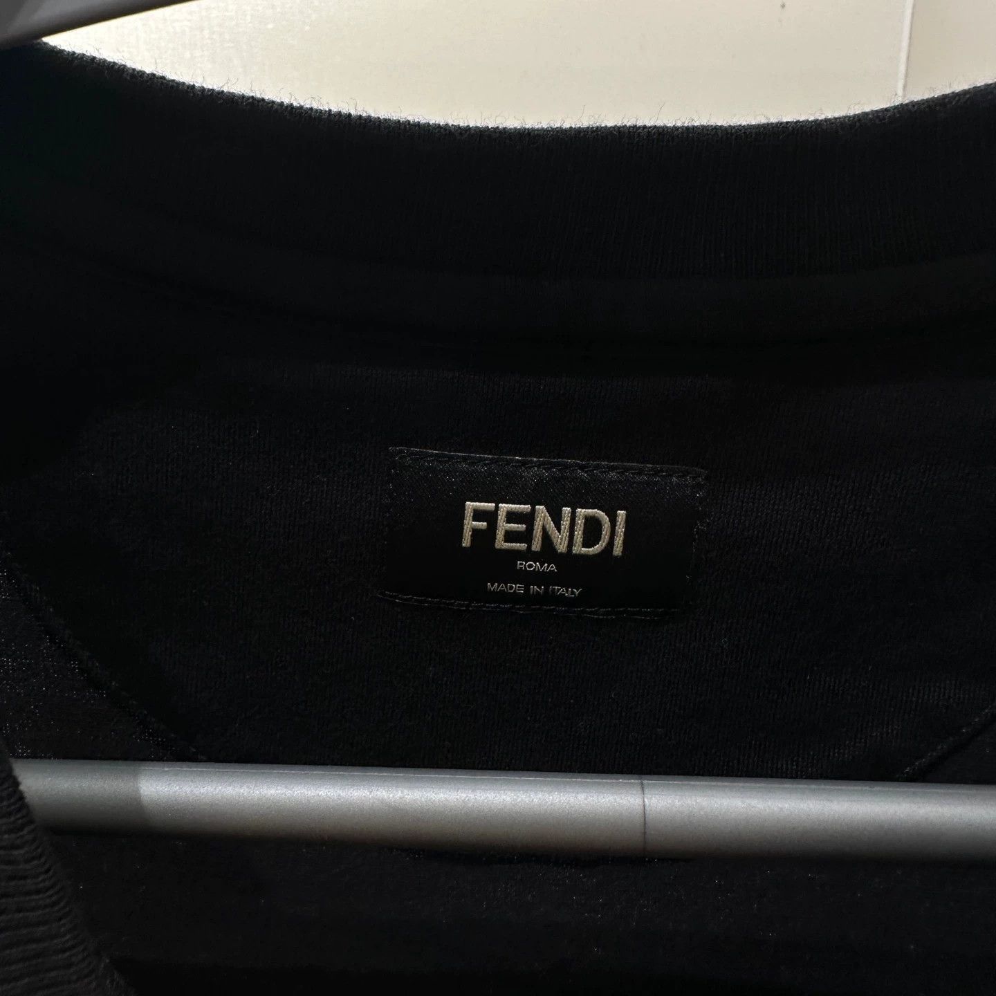 Fendi Black Graphic Short Sleeve T-Shirt Size US L / EU 52-54 / 3 - 4 Thumbnail