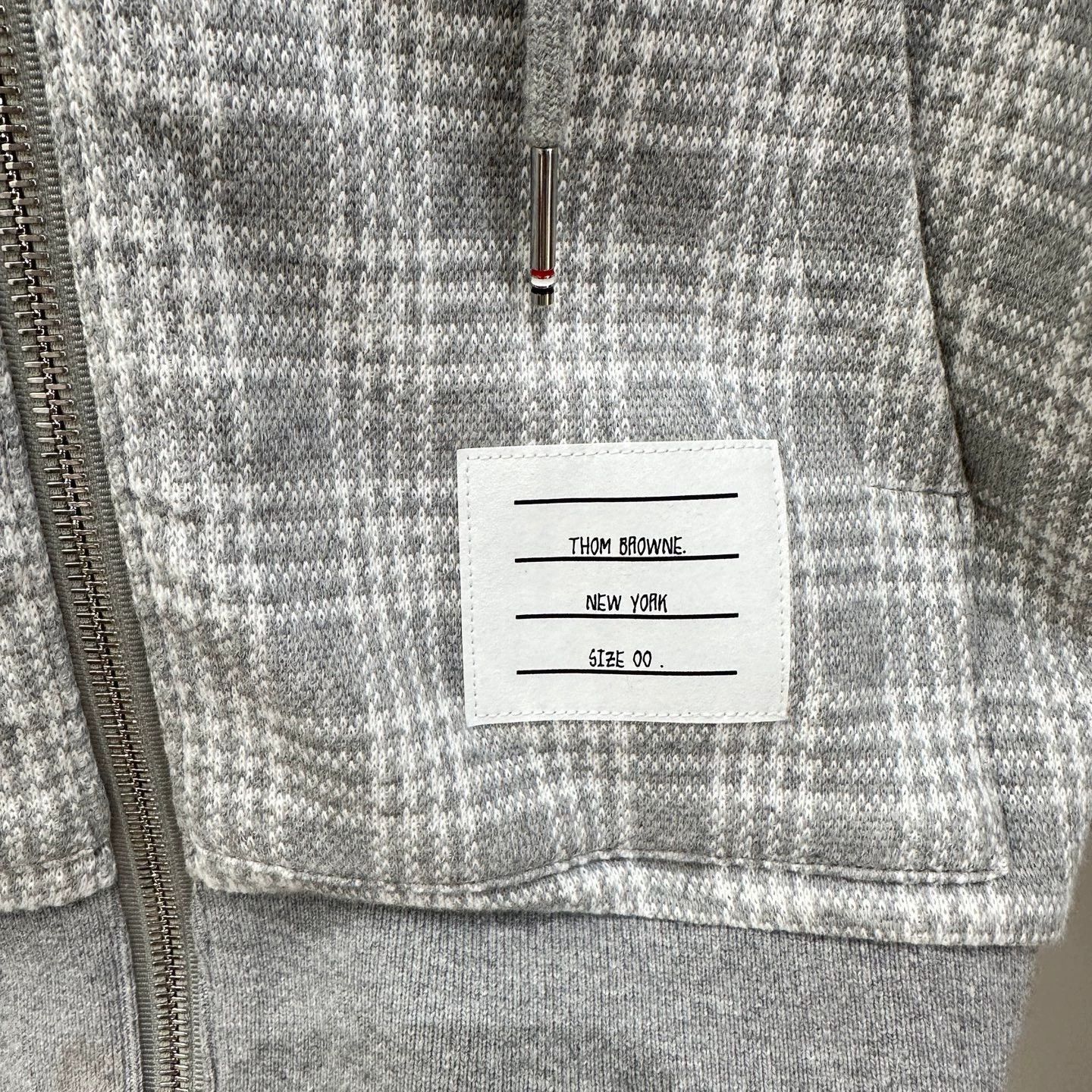 Thom Browne Gray Plaid Zip-Up Hoodie Size US XS / EU 42 / 0 - 4 Thumbnail