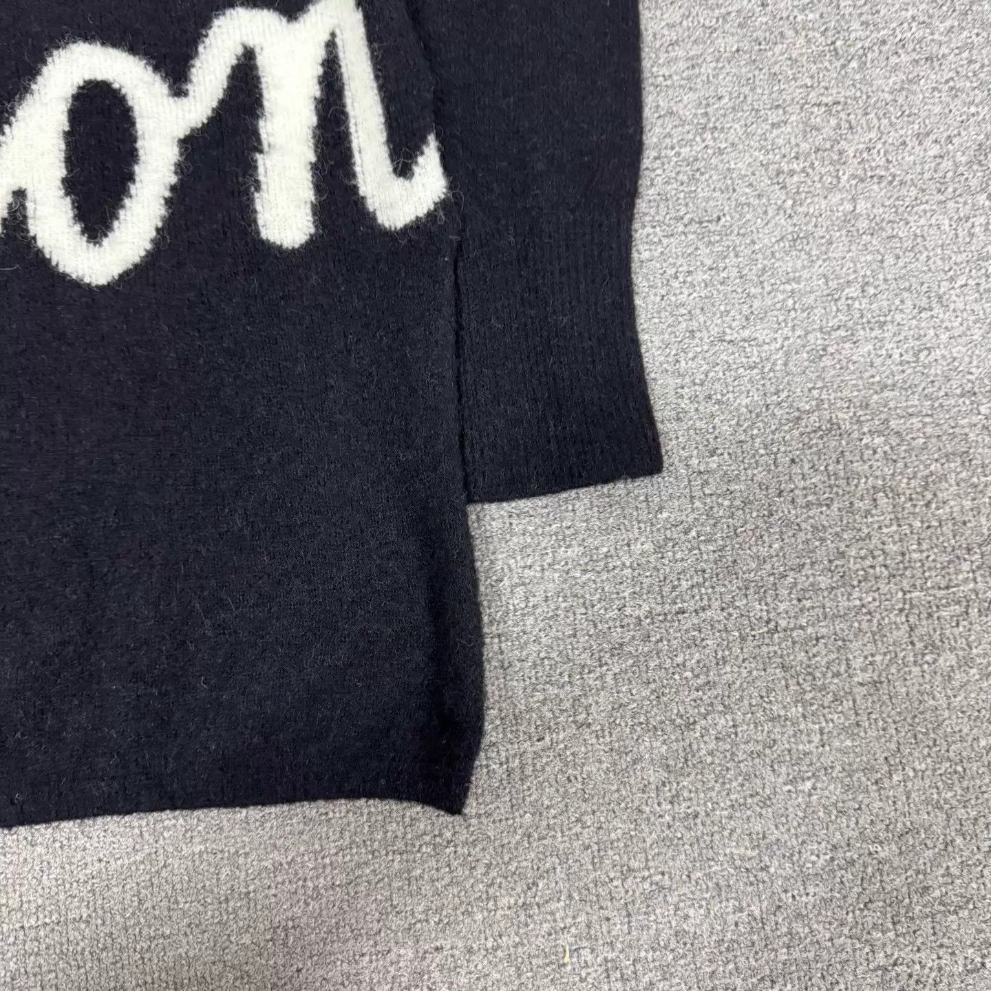 Moncler Black Turtleneck Sweater with White 'Mon' Design (Size S) Size US S / EU 44-46 / 1 - 4 Thumbnail
