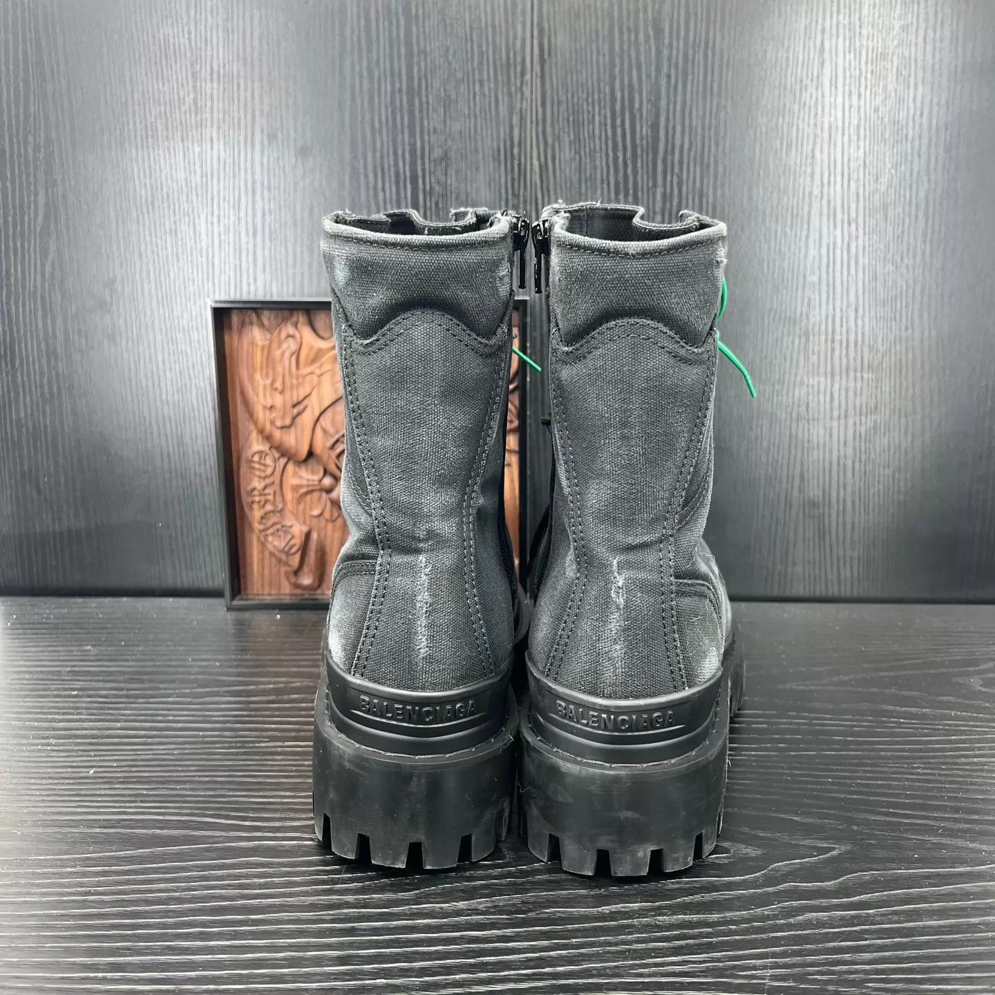 Balenciaga Black Lace-Up Combat Boots Size US 10 / EU 43 - 5 Thumbnail