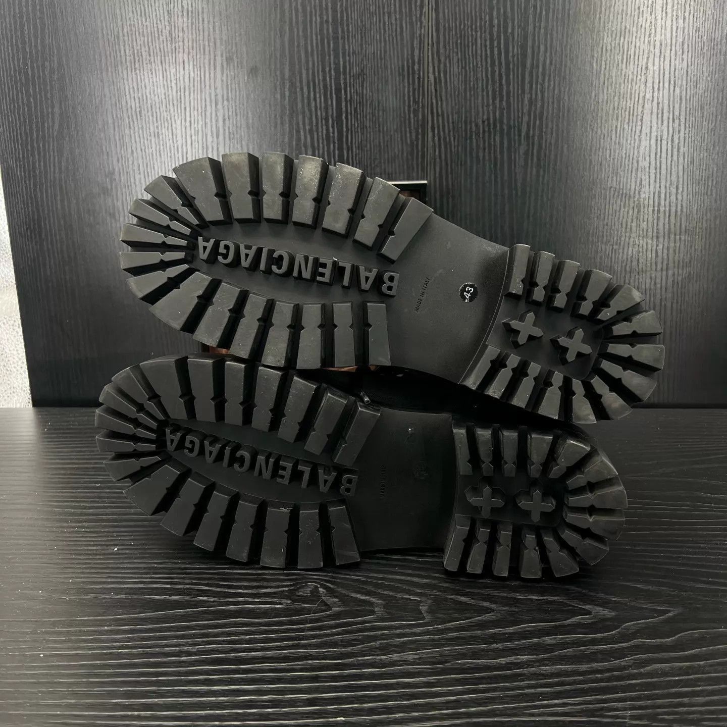 Balenciaga Black Lace-Up Combat Boots Size US 10 / EU 43 - 6 Thumbnail