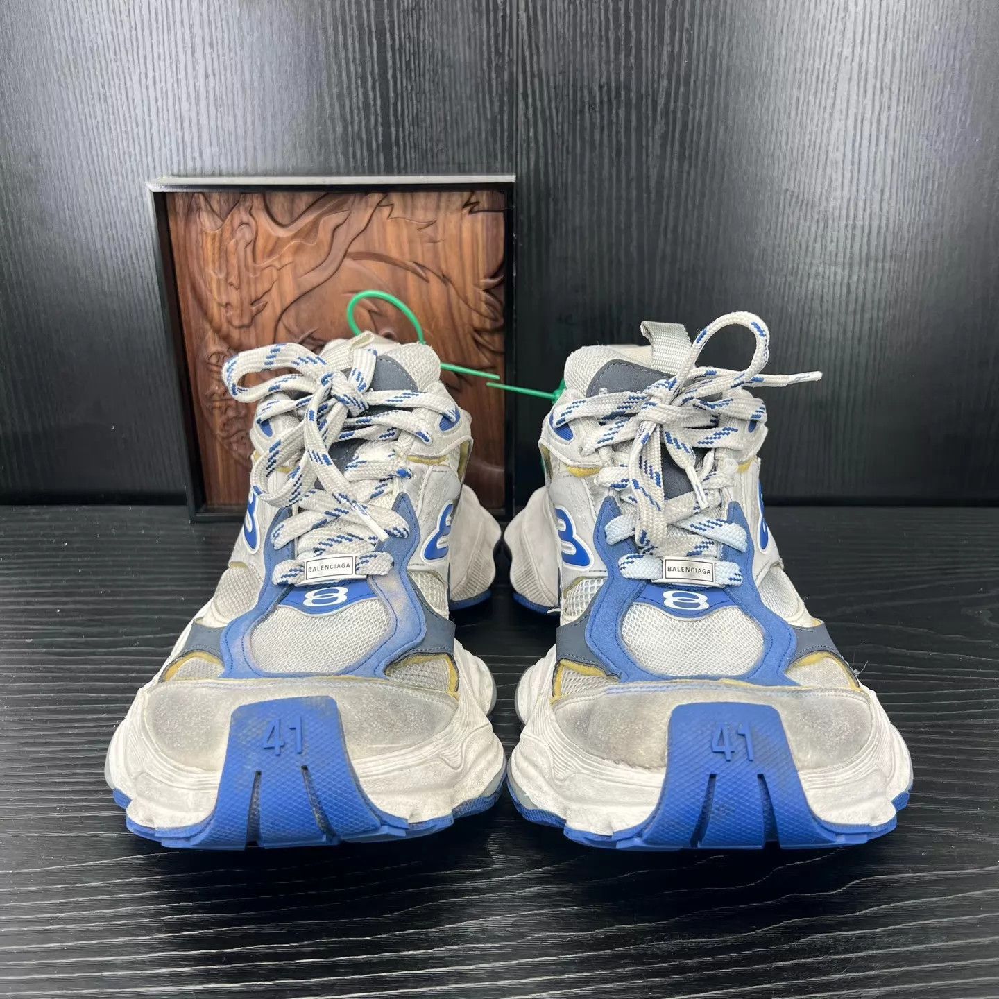 Balenciaga Multi-Color Chunky Low-Top Sneakers Size 8 Size US 8 / EU 41 - 3 Thumbnail