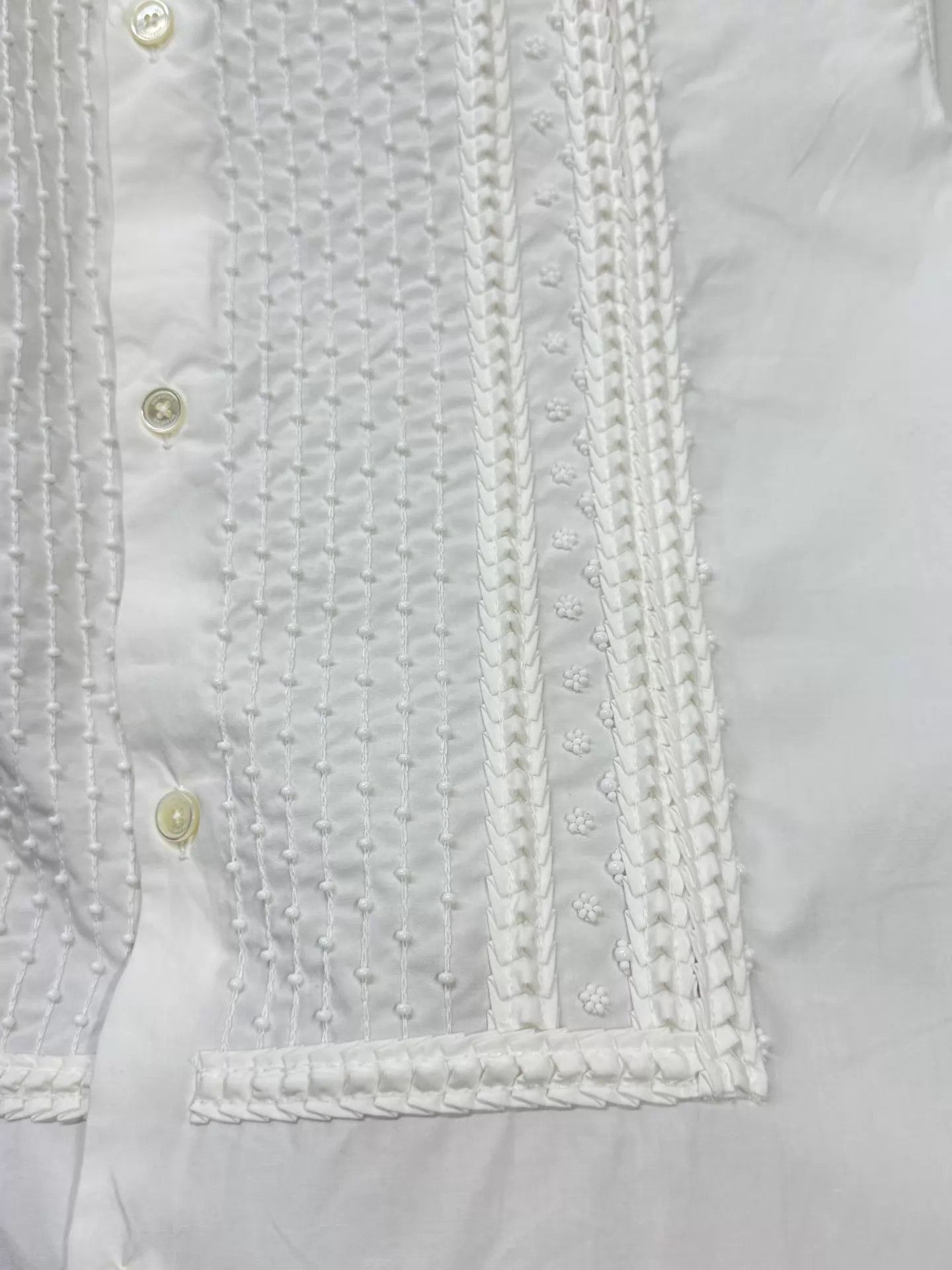 Valentino White Short Sleeve Button-Down Shirt Size US M / EU 48-50 / 2 - 3 Thumbnail