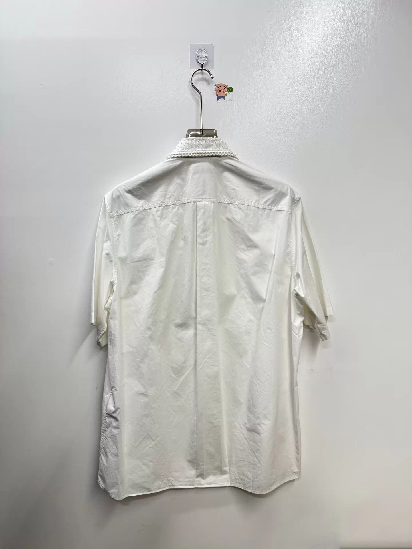 Valentino White Short Sleeve Button-Down Shirt Size US M / EU 48-50 / 2 - 4 Thumbnail