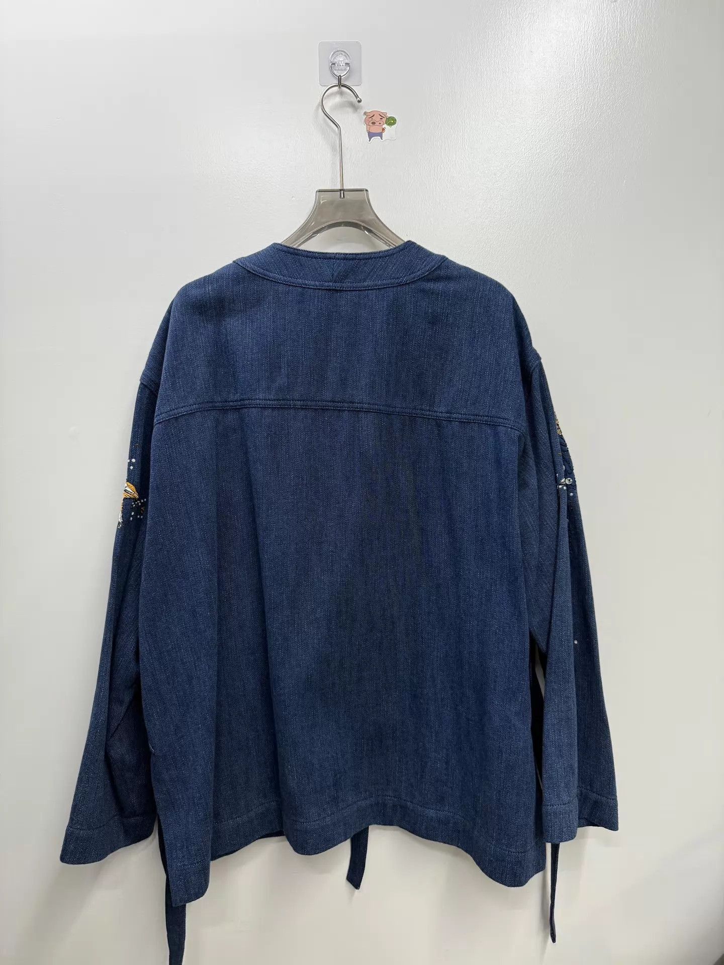 Valentino Blue Embroidered Tie-Front Light Jacket Size US M / EU 48-50 / 2 - 4 Thumbnail