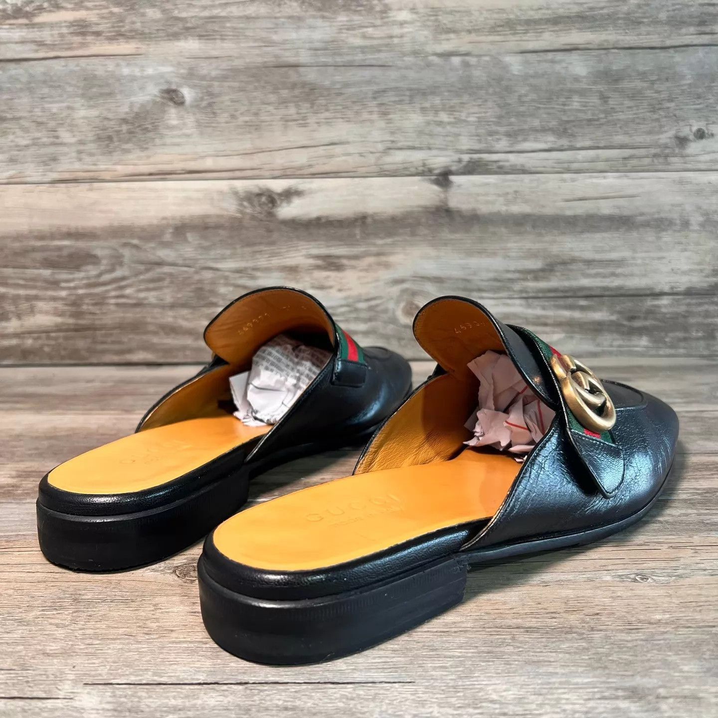Gucci Black Leather Slip-On Mules Size US 8.5 / EU 41-42 - 3 Thumbnail