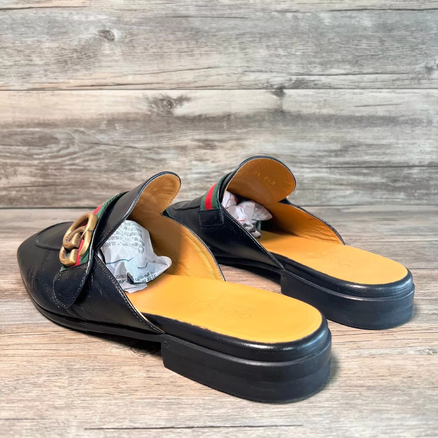 Gucci Black Leather Slip-On Mules Size US 8.5 / EU 41-42 - 4 Thumbnail