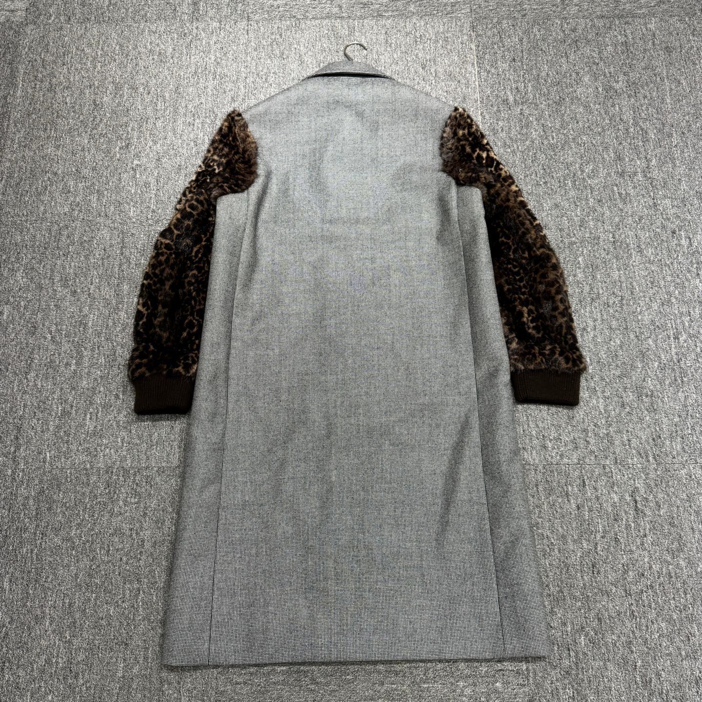 Fendi Long Coat with Leopard Print Sleeves Multi Size US M / EU 48-50 / 2 - 5 Thumbnail