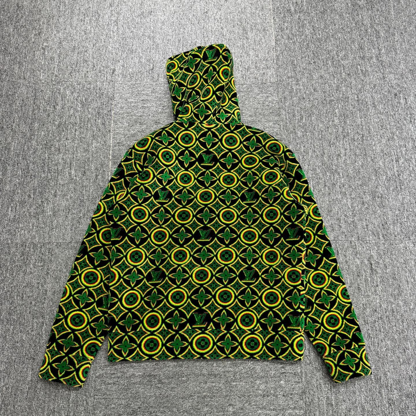 Louis Vuitton Green Patterned Zip-Up Hoodie Size US S / EU 44-46 / 1 - 5 Thumbnail