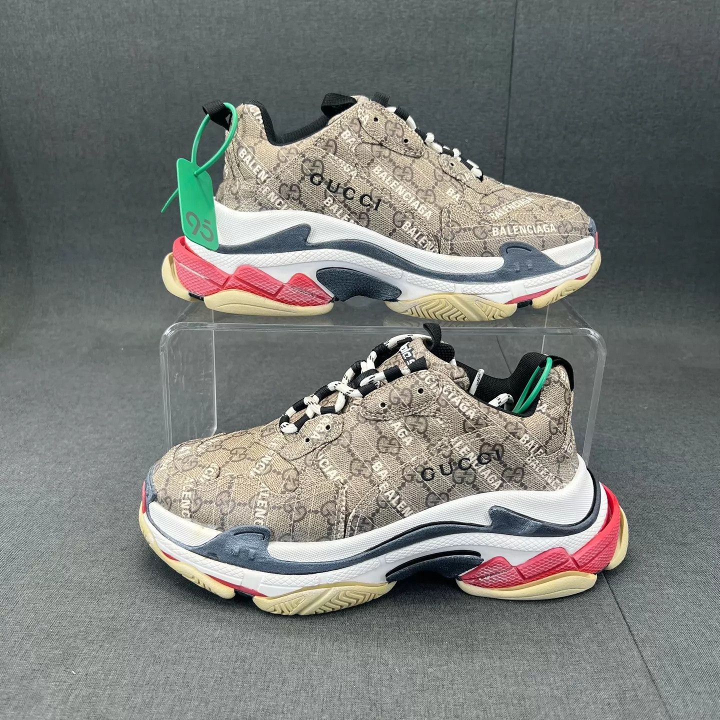 Balenciaga Multi-Color Chunky Lowtop Sneakers Size 8 Size US 8 / EU 41 - 2 Thumbnail