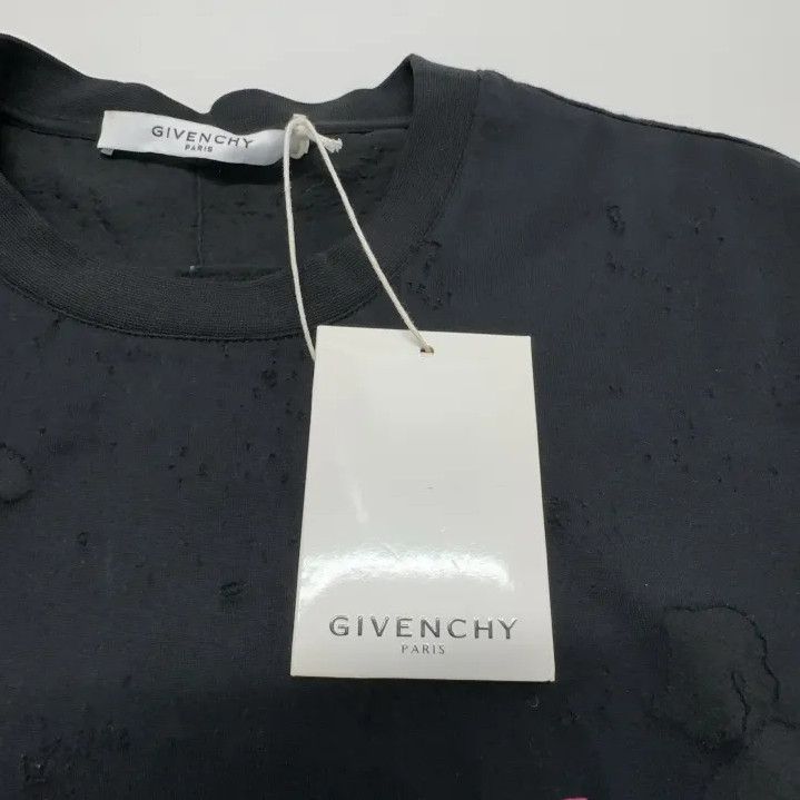 Givenchy Givenchy Hole Letter Print Unisex Short-Sleeve T-Shirt Size US XXS / EU 40 - 5 Thumbnail