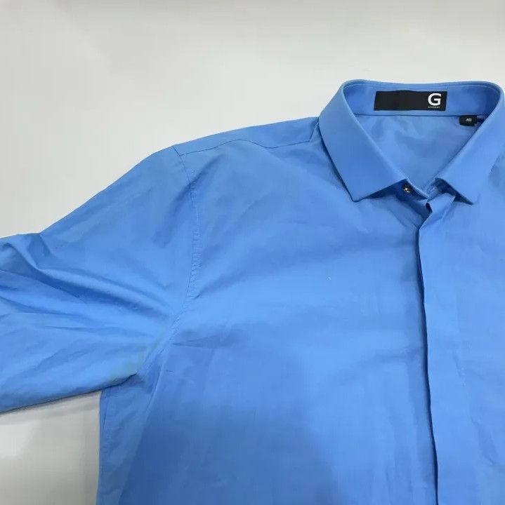 Givenchy Givenchy Men's Solid Single-Button Long-Sleeve Shirt Size US M / EU 48-50 / 2 - 9 Thumbnail