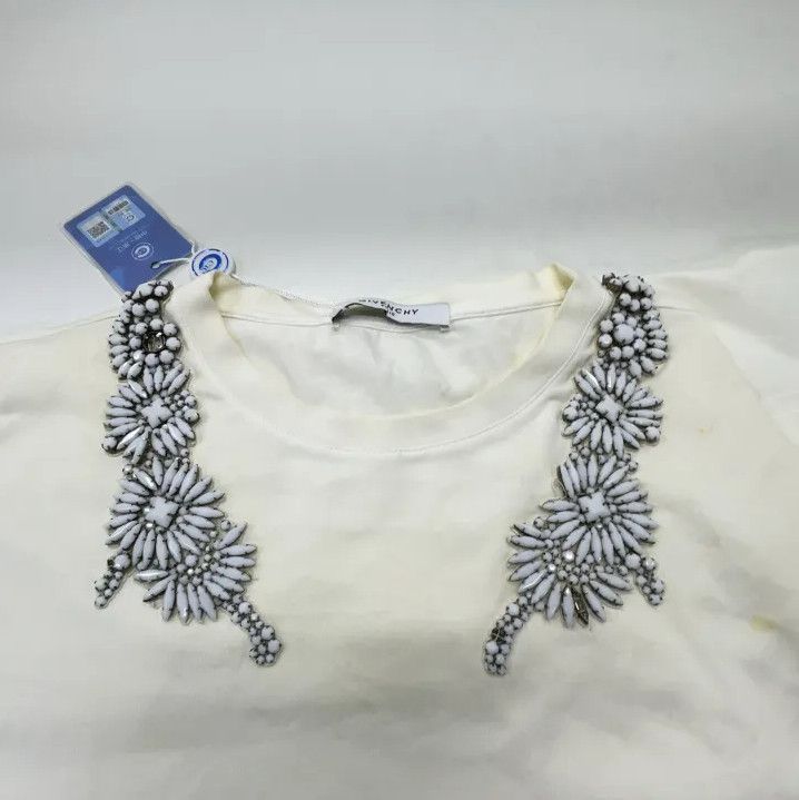 Givenchy Givenchy Embroidered Collar Short Sleeve Shirt Size US S / EU 44-46 / 1 - 7 Thumbnail