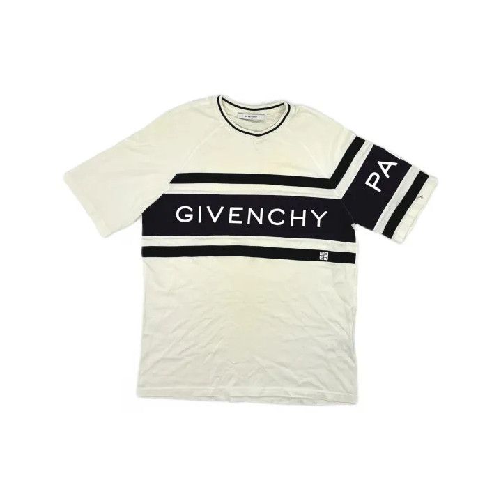 Givenchy Givenchy Striped Logo Embroidered Short Sleeve T-Shirt Size US L / EU 52-54 / 3 - 2 Thumbnail