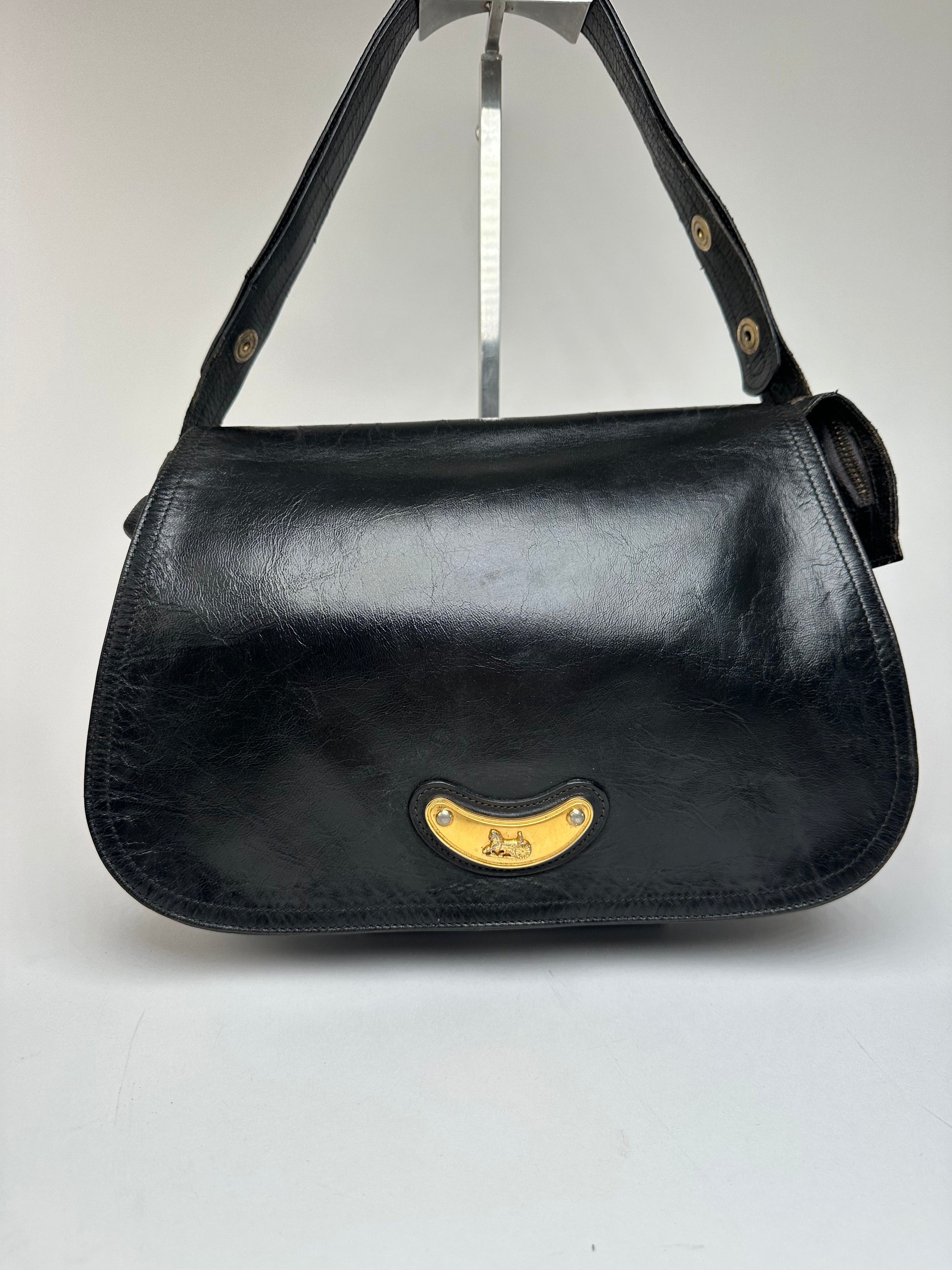 Celine Vintage Paris Multiway Leather Handbag Black Size ONE SIZE - 9 Thumbnail
