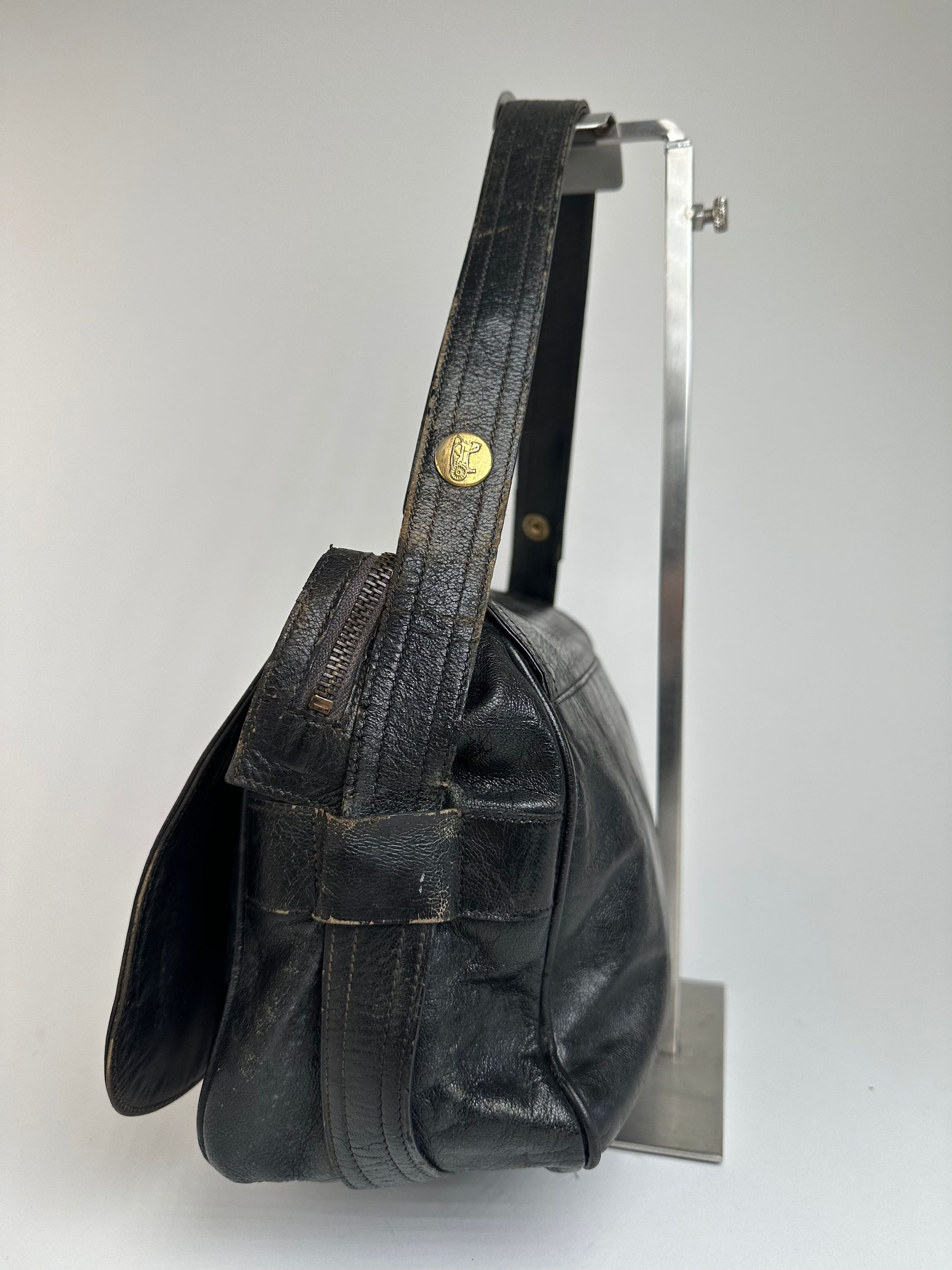 Celine Vintage Paris Multiway Leather Handbag Black Size ONE SIZE - 10 Thumbnail
