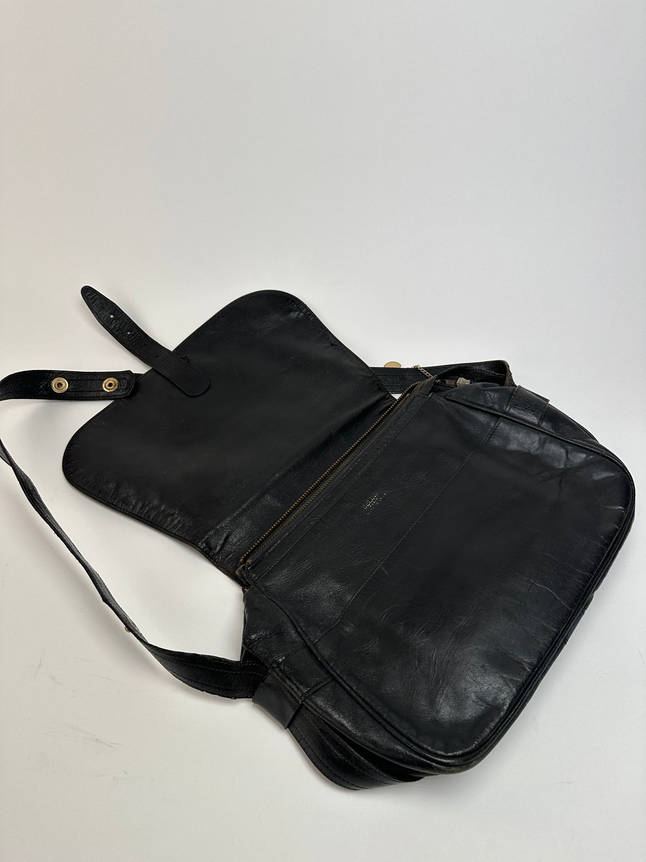 Celine Vintage Paris Multiway Leather Handbag Black Size ONE SIZE - 3 Thumbnail