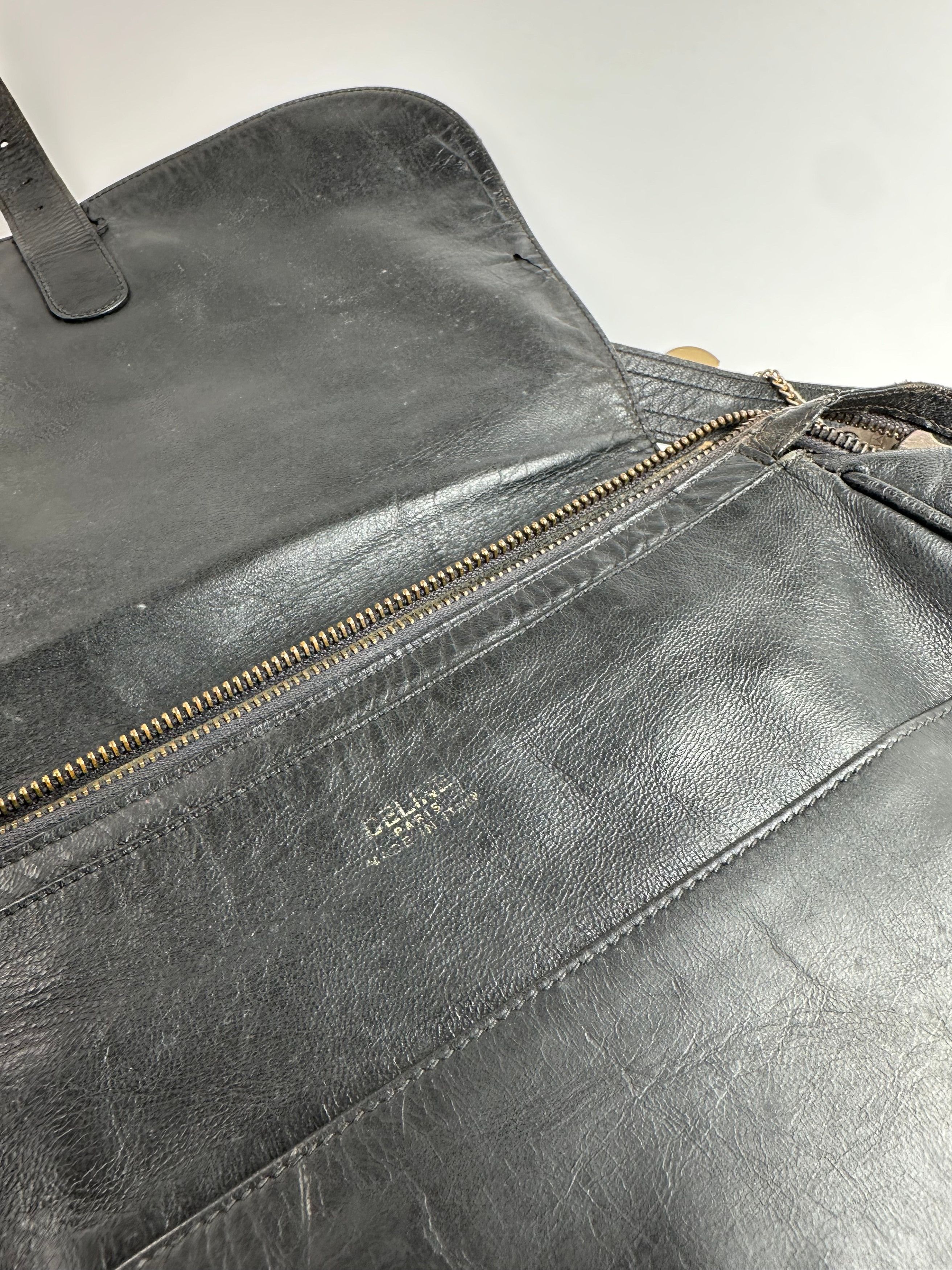 Celine Vintage Paris Multiway Leather Handbag Black Size ONE SIZE - 5 Thumbnail