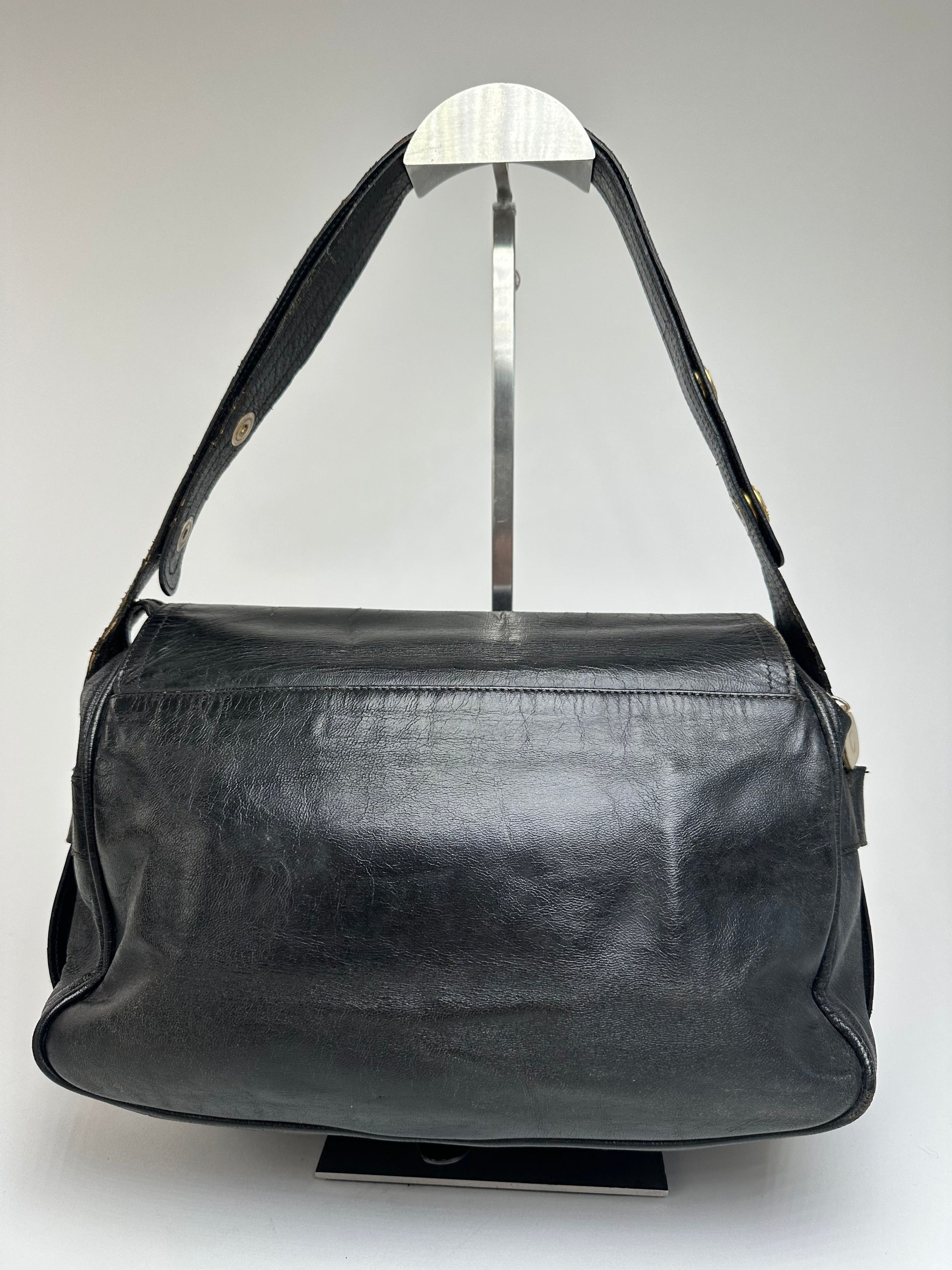 Celine Vintage Paris Multiway Leather Handbag Black Size ONE SIZE - 15 Thumbnail