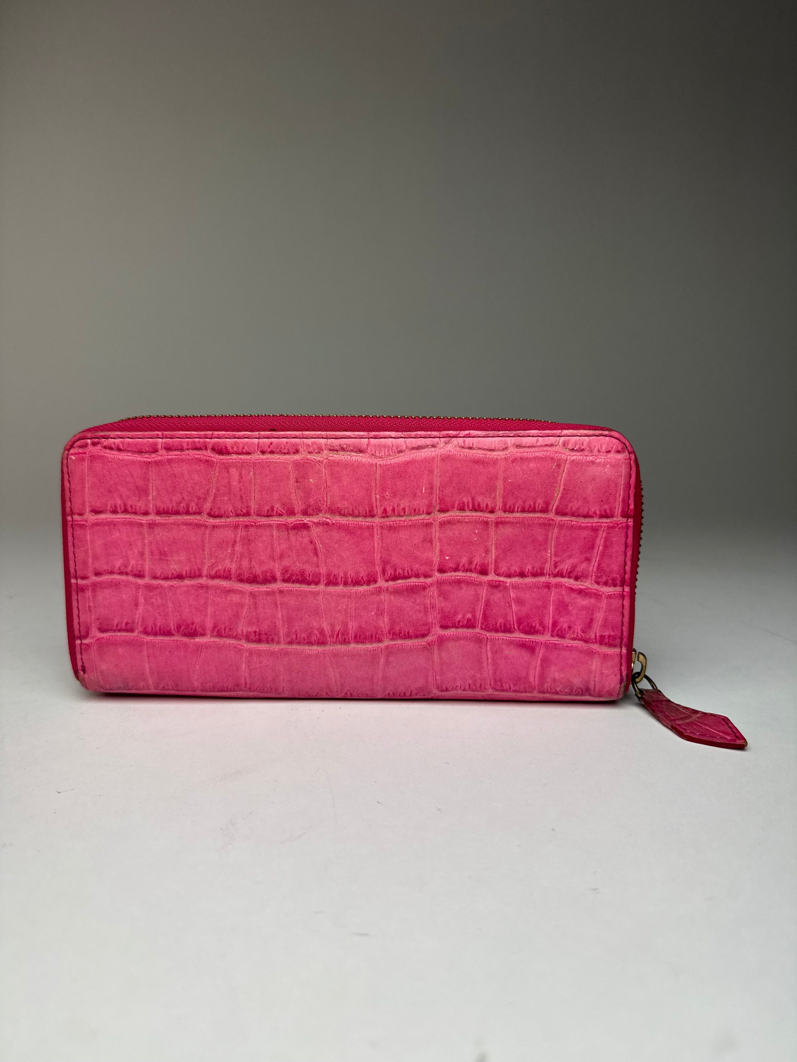 Vivienne Westwood Vintage Leather Zippy Crocodile Emblossed Leather Wallet Pin Size ONE SIZE - 2 Thumbnail
