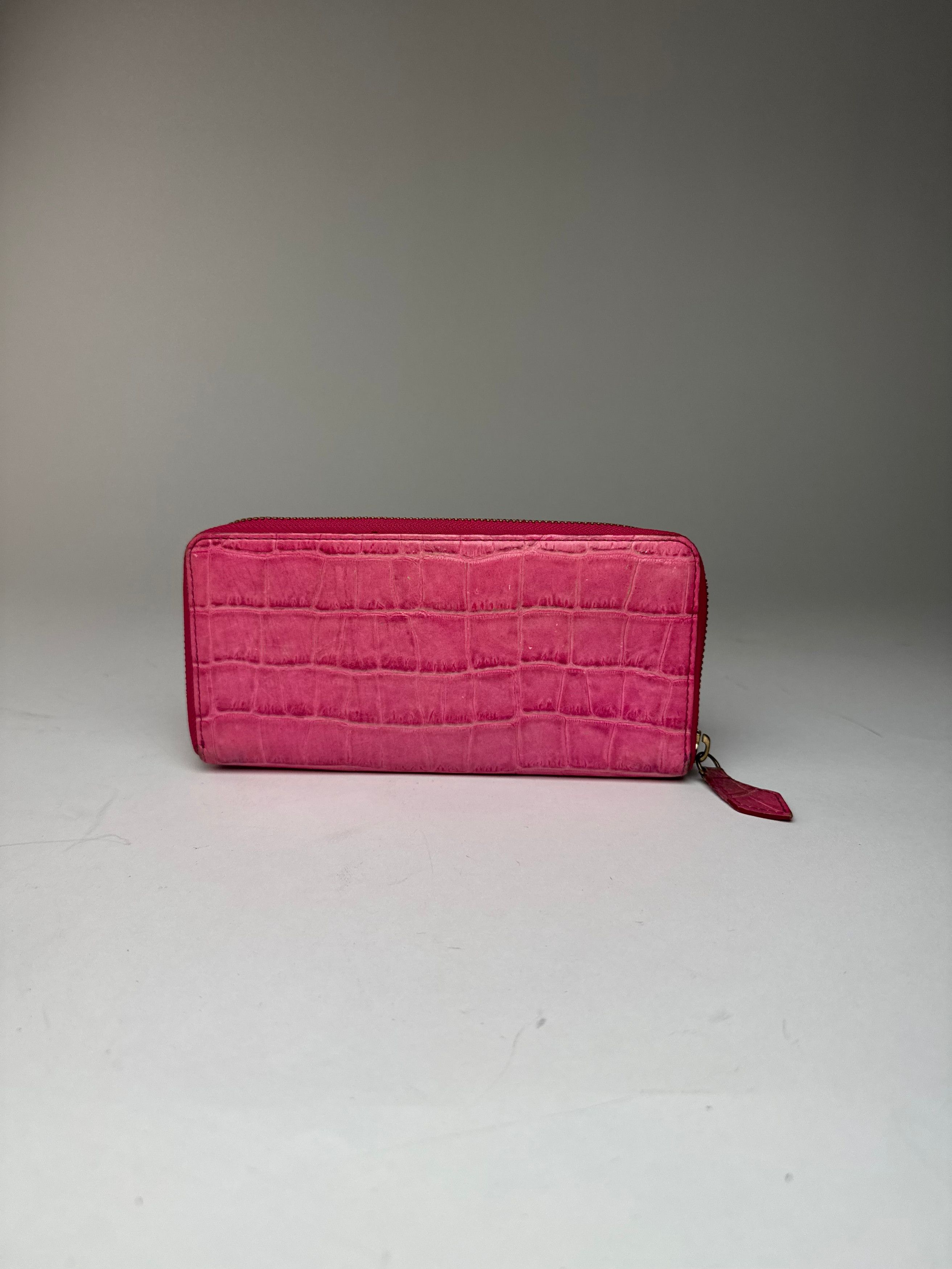 Vivienne Westwood Vintage Leather Zippy Crocodile Emblossed Leather Wallet Pin Size ONE SIZE - 11 Thumbnail