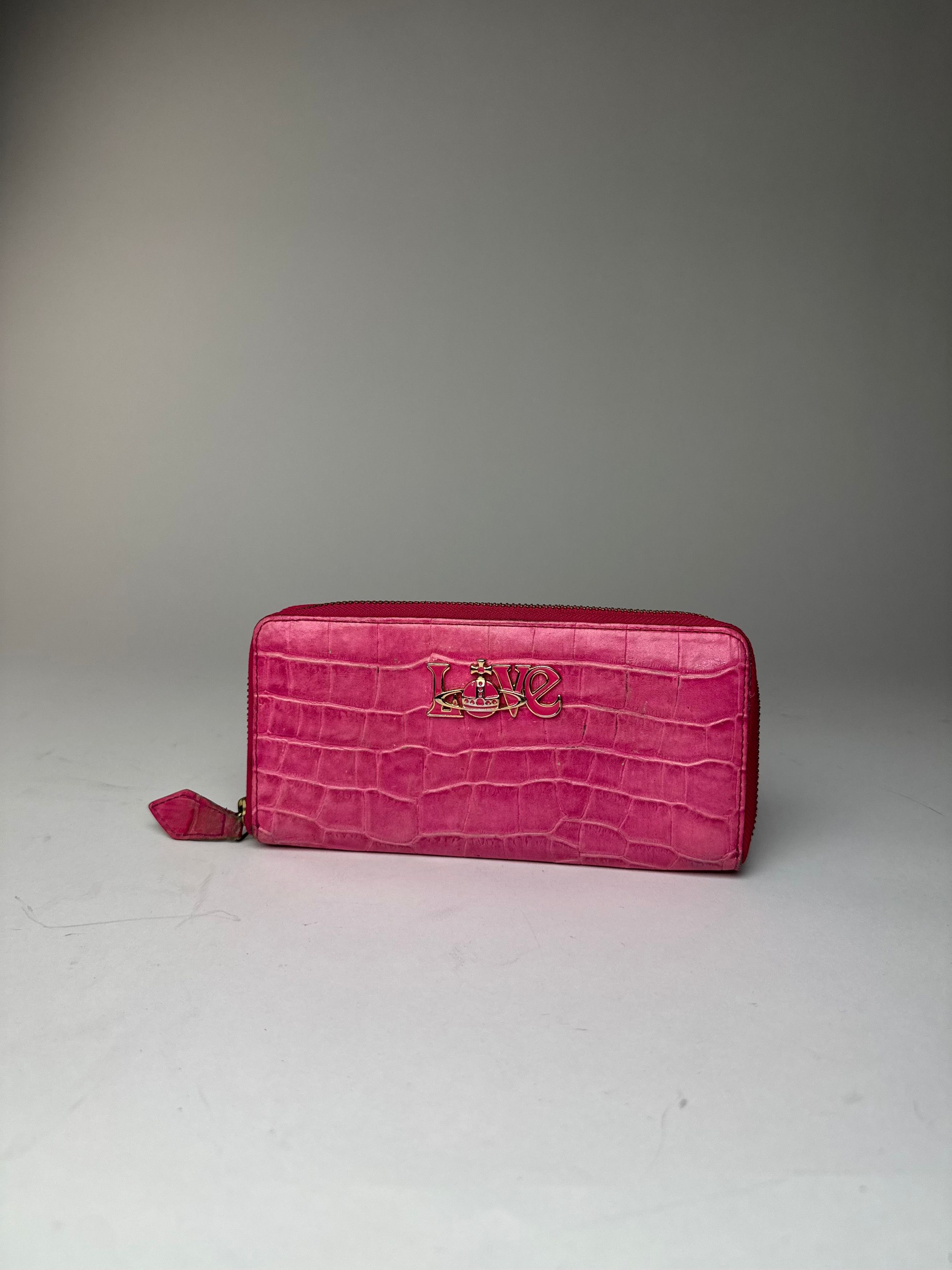 Vivienne Westwood Vintage Leather Zippy Crocodile Emblossed Leather Wallet Pin Size ONE SIZE - 5 Thumbnail
