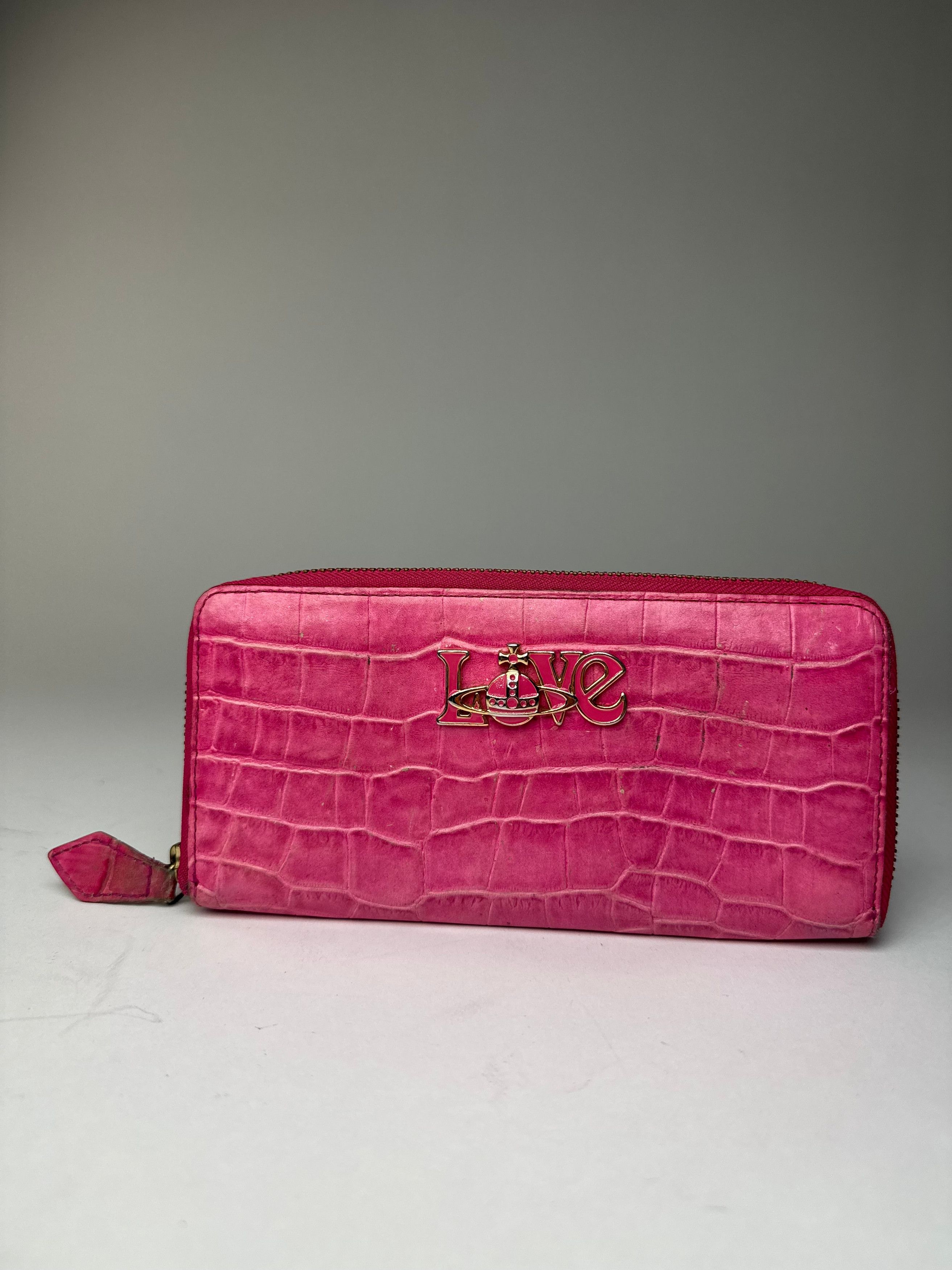 Vivienne Westwood Vintage Leather Zippy Crocodile Emblossed Leather Wallet Pin Size ONE SIZE - 10 Thumbnail