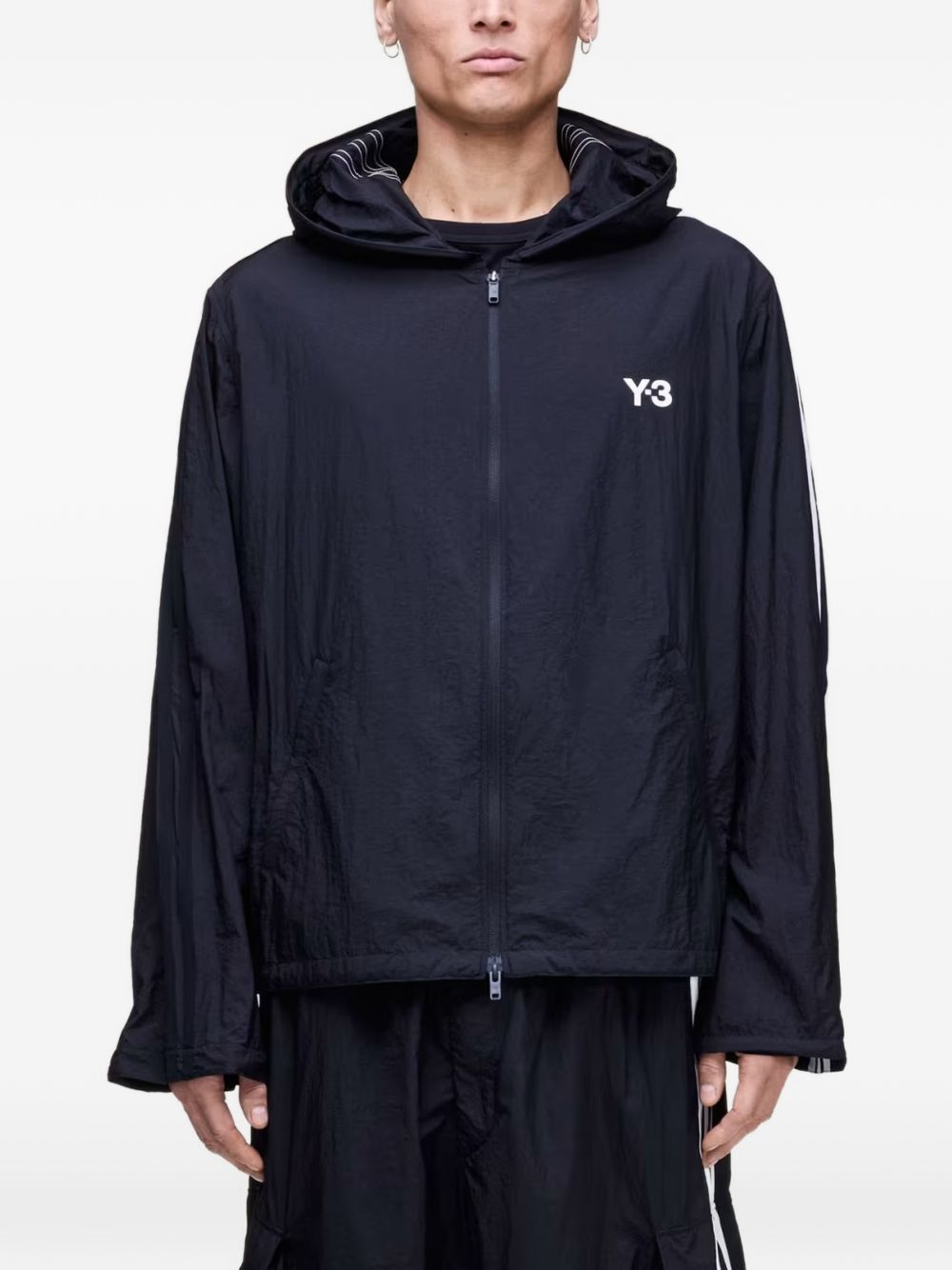 Y-3 LOGO ZIPPED HOODIE Size US XL / EU 56 / 4 - 2 Thumbnail