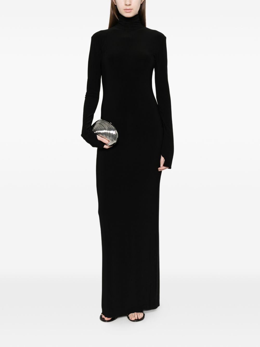 Norma Kamali TURTLE-NECK LONG DRESS Size XS / US 0-2 / IT 36-38 - 4 Thumbnail