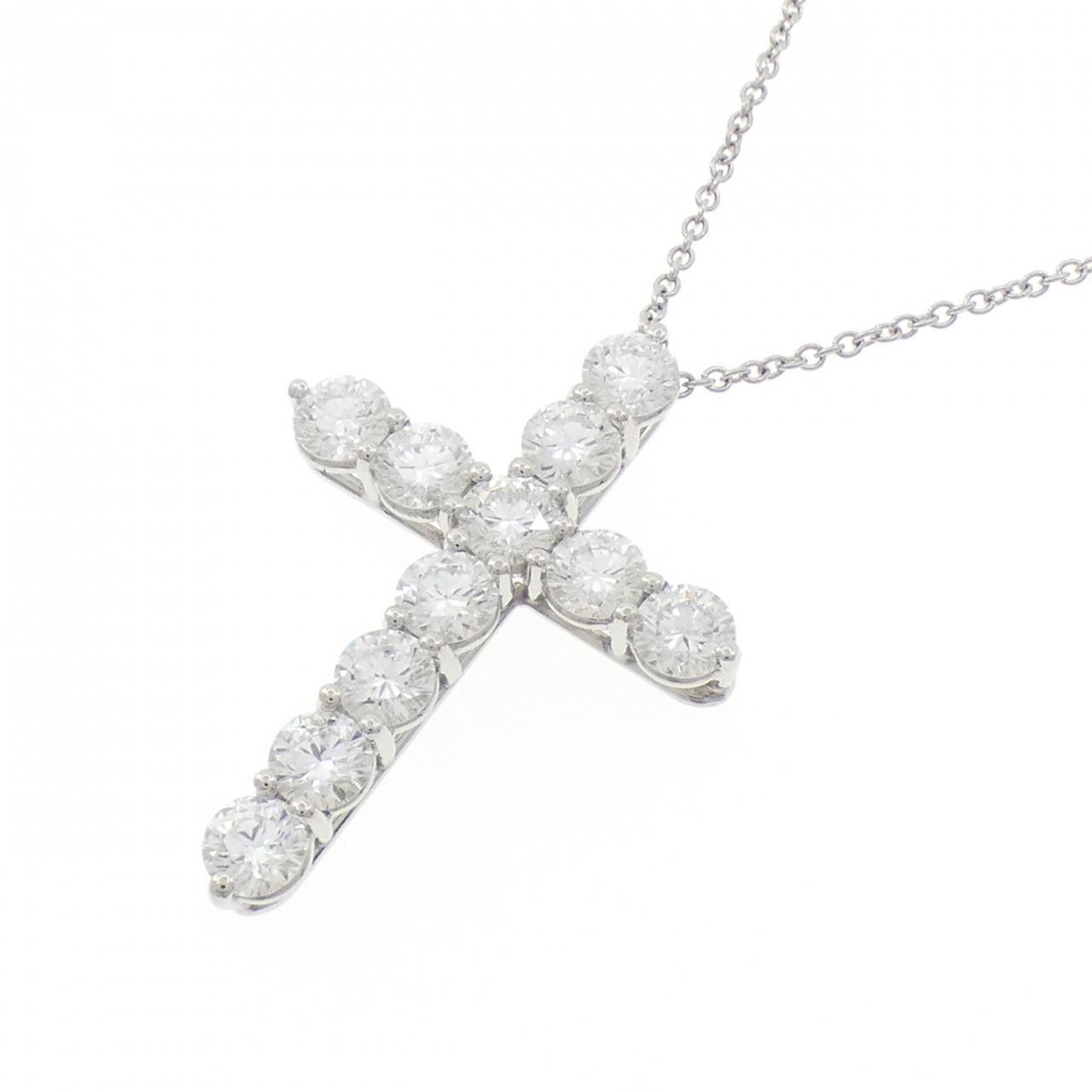 Tiffany & Co. Tiffany & Co. Tiffany & Co. Large Cross Platinum950 Diamond Necklace Precious Metal Necklace DUTY FREE for USA Size ONE SIZE - 3 Thumbnail