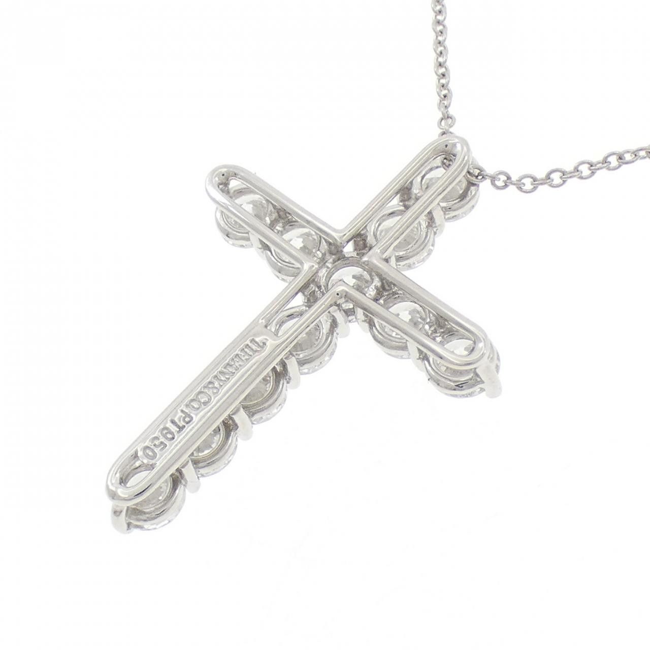 Tiffany & Co. Tiffany & Co. Tiffany & Co. Large Cross Platinum950 Diamond Necklace Precious Metal Necklace DUTY FREE for USA Size ONE SIZE - 4 Thumbnail