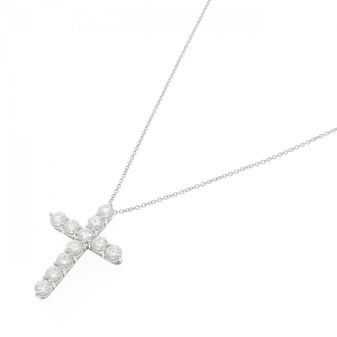 Tiffany & Co. Tiffany & Co. Tiffany & Co. Large Cross Platinum950 Diamond Necklace Precious Metal Necklace DUTY FREE for USA Size ONE SIZE - 2 Thumbnail