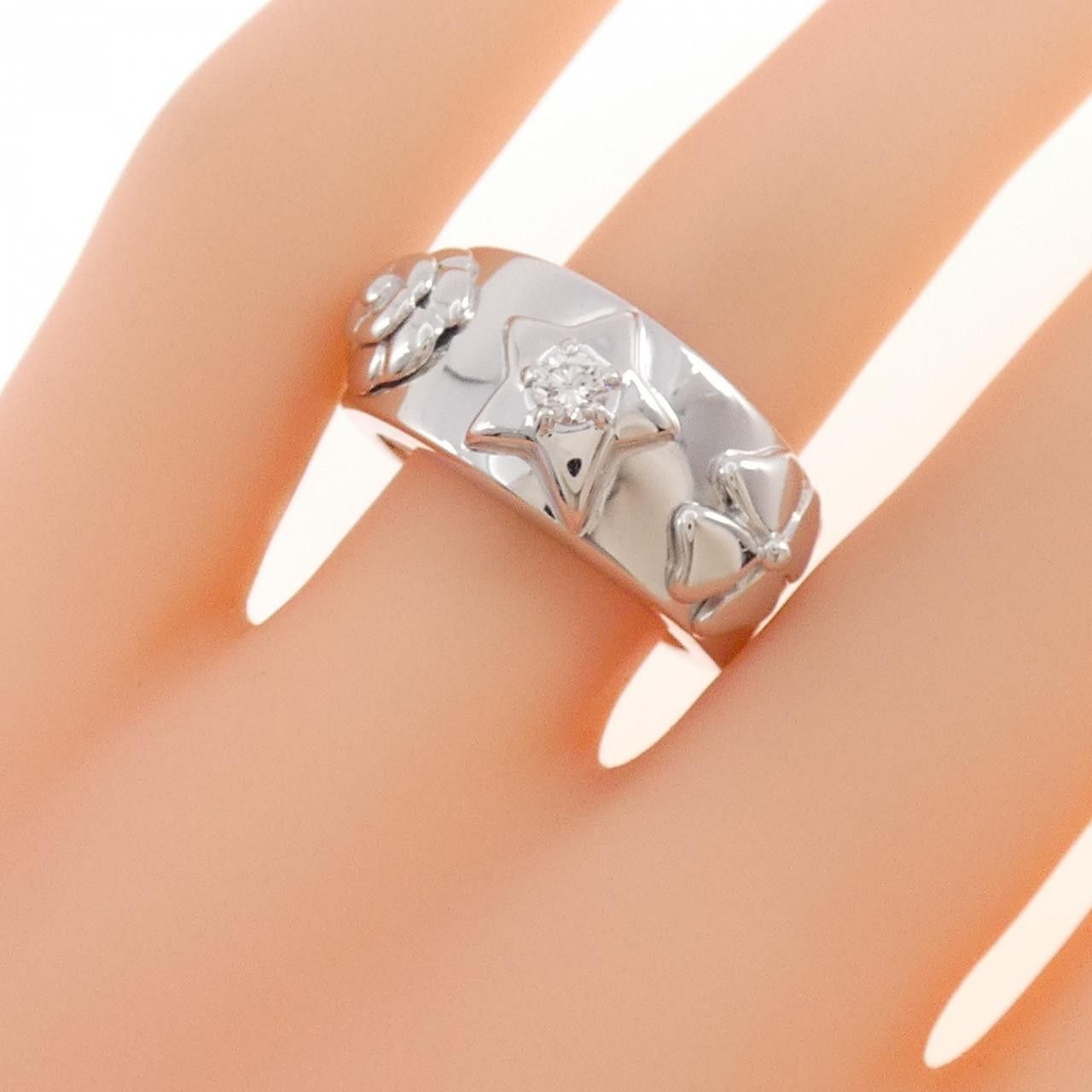 Chanel Chanel Three Symbols 750 White Gold Diamond Ring Precious Metal Ring DUTY FREE for USA