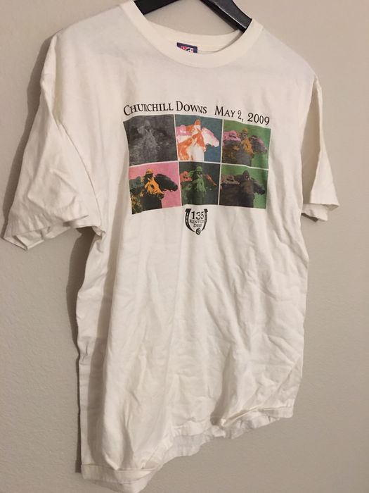 Vintage Andy Warhol Kentucky derby shirt Kaws Supreme Bape | Grailed