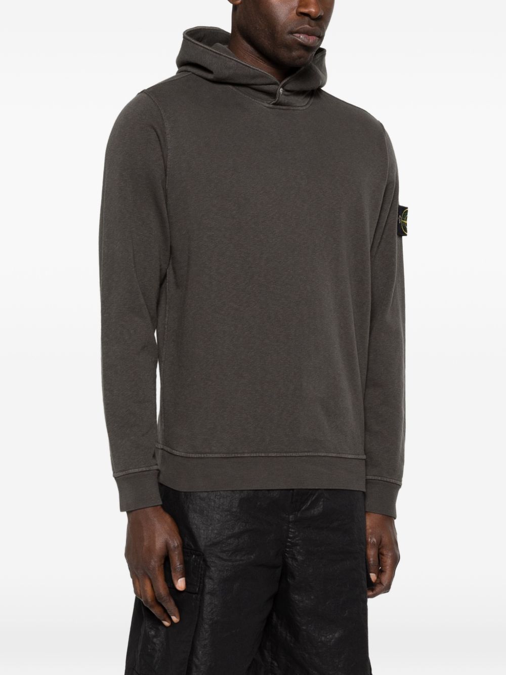 Stone Island LOGO COTTON HOODIE Size US XL / EU 56 / 4 - 4 Thumbnail