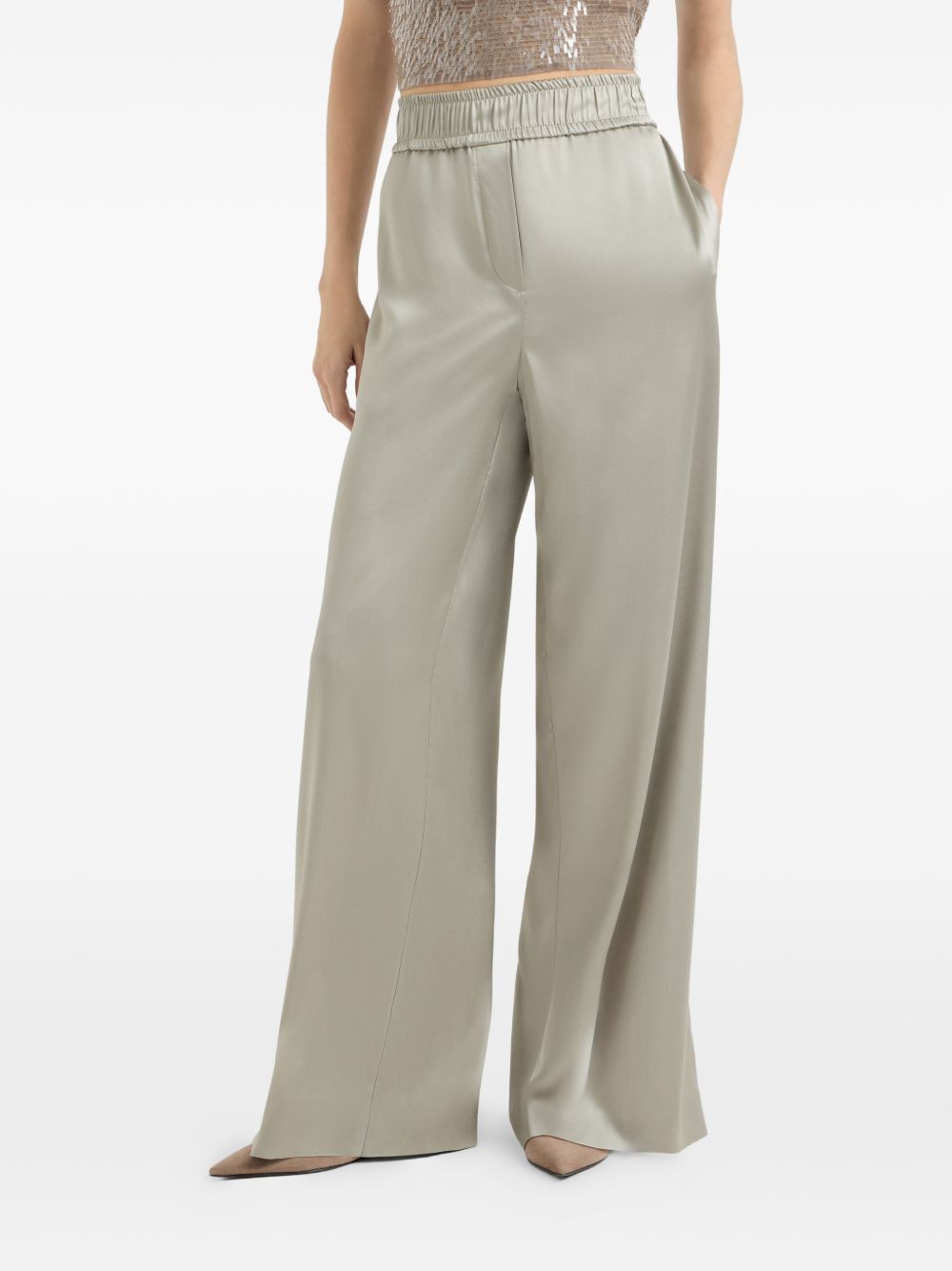 Brunello Cucinelli SILK TROUSERS Size 27" / US 4 / IT 40 - 2 Thumbnail