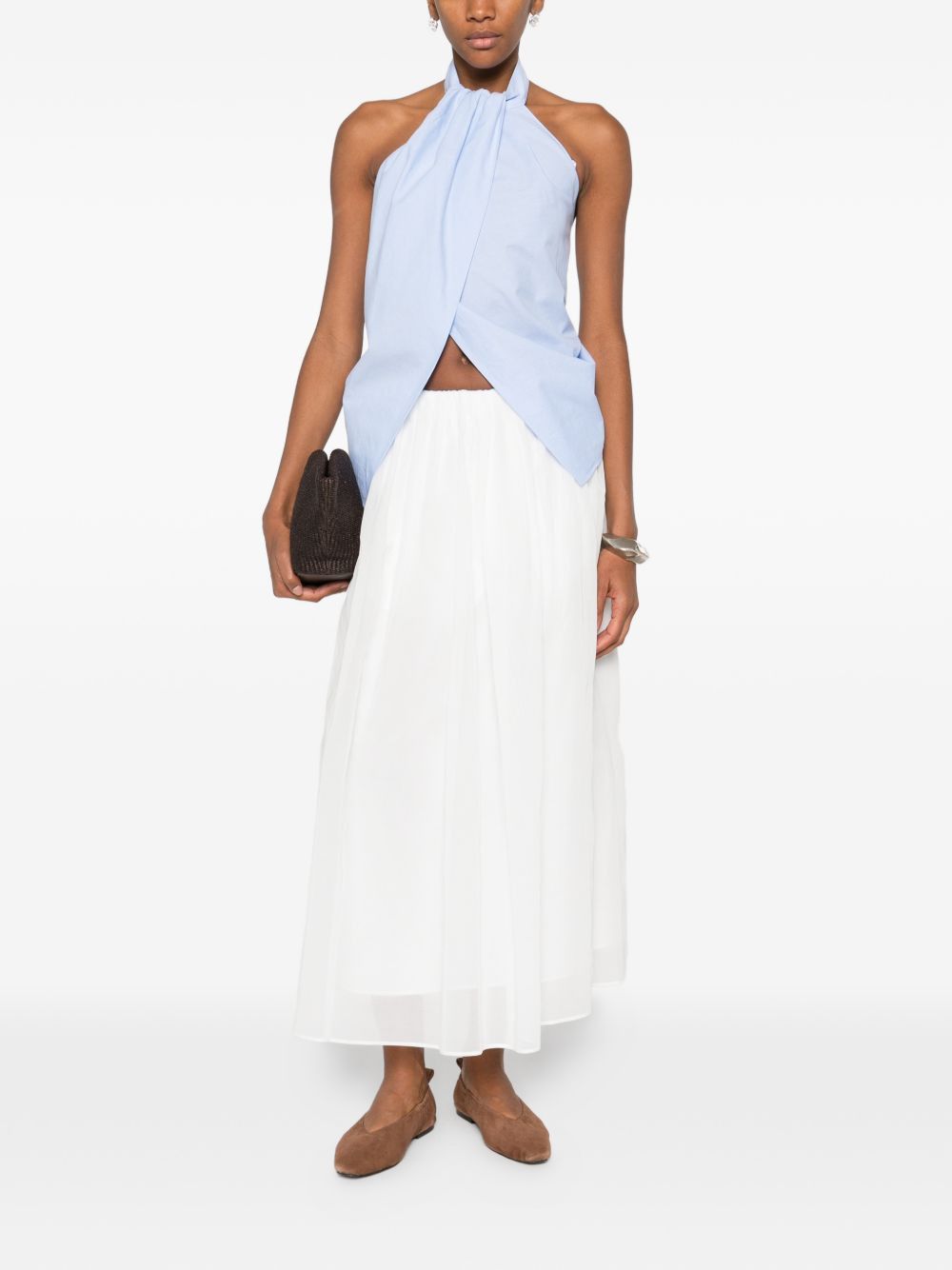 Brunello Cucinelli COTTON LONG SKIRT Size 30" / US 8 / IT 44 - 2 Thumbnail