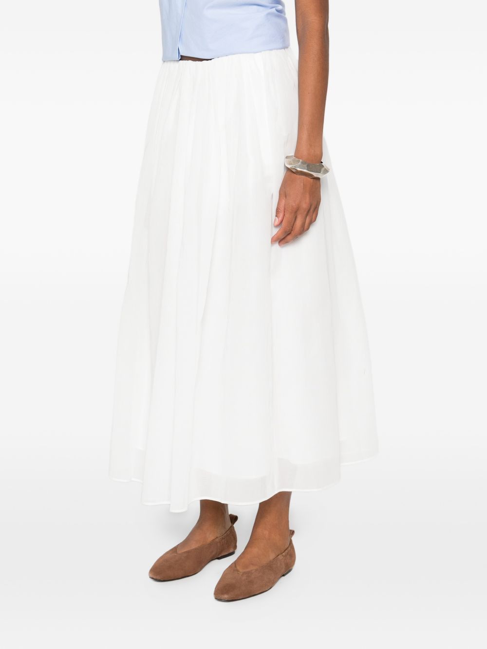 Brunello Cucinelli COTTON LONG SKIRT Size 30" / US 8 / IT 44 - 3 Thumbnail