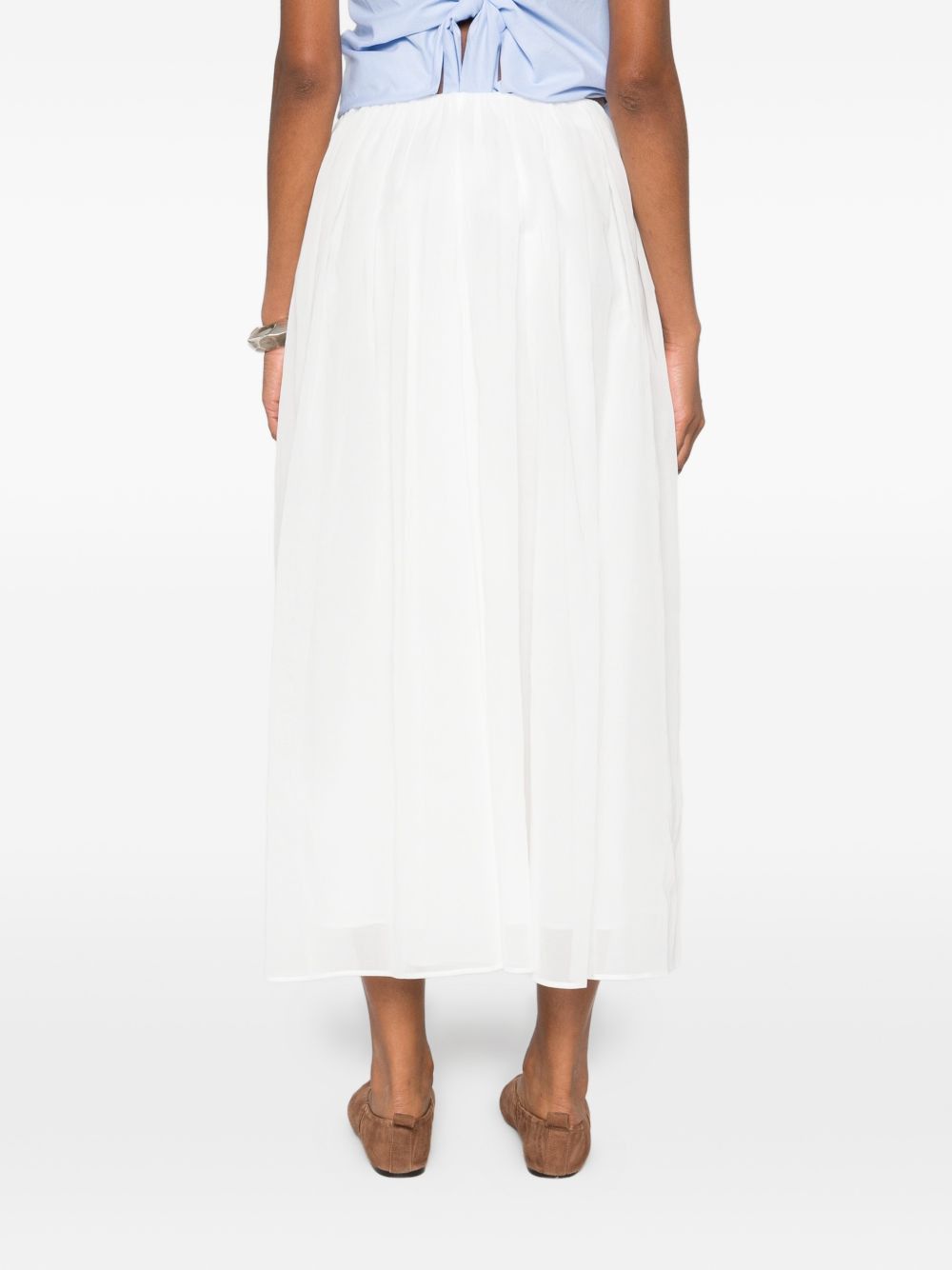 Brunello Cucinelli COTTON LONG SKIRT Size 30" / US 8 / IT 44 - 4 Thumbnail